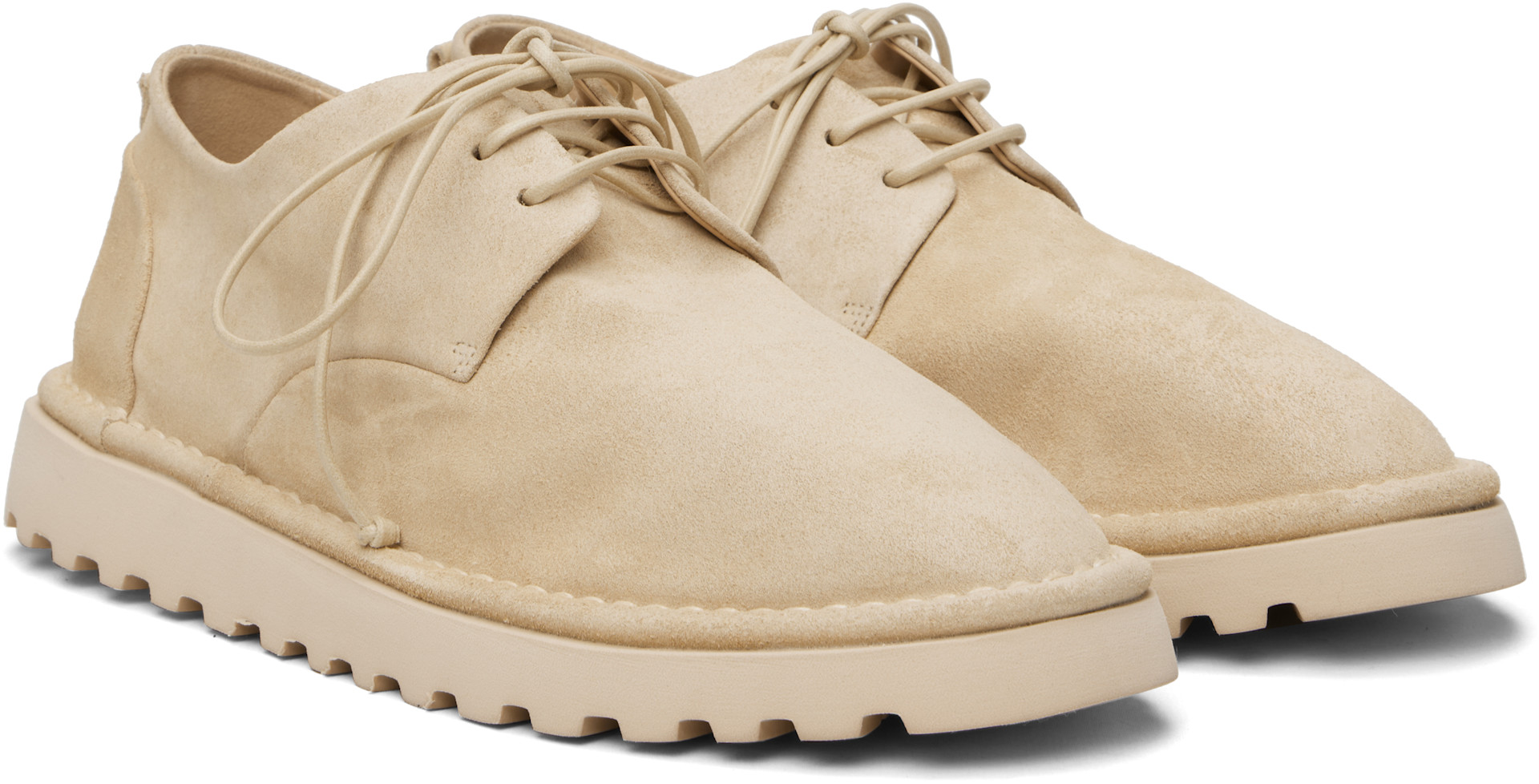 Marsèll Gomme - Beige Sancrispa Alta Pomice Leather Derbys