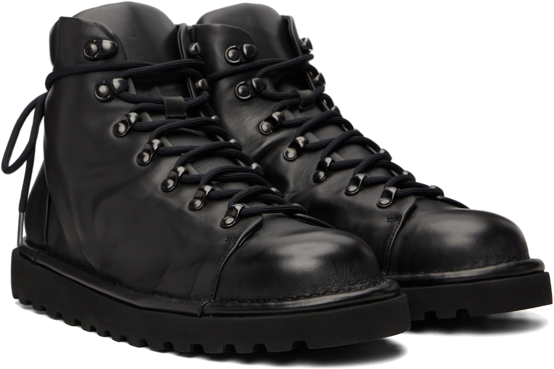 Marsell Boots Men\'s 39 Black Leather Gomme Lace Up Chukka Ankle Boots Shoes Men main image 4