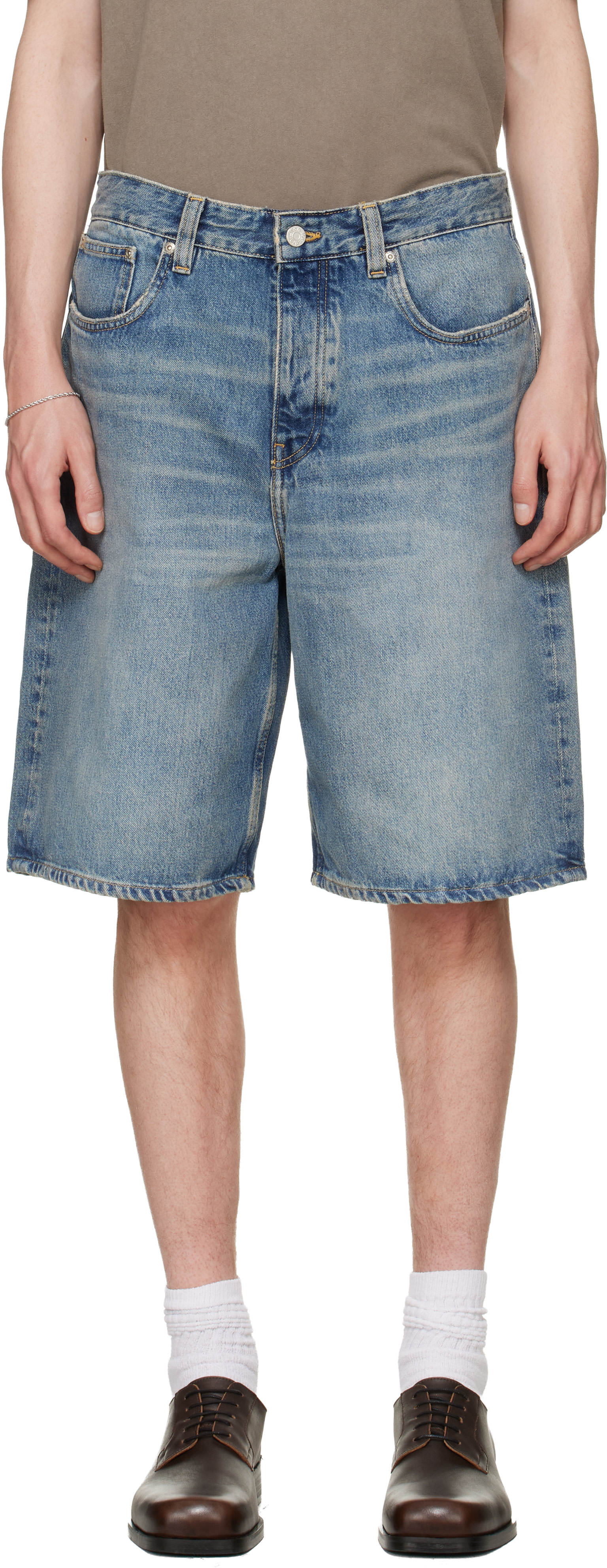 Won Hundred - Short Kayce bleu en denim