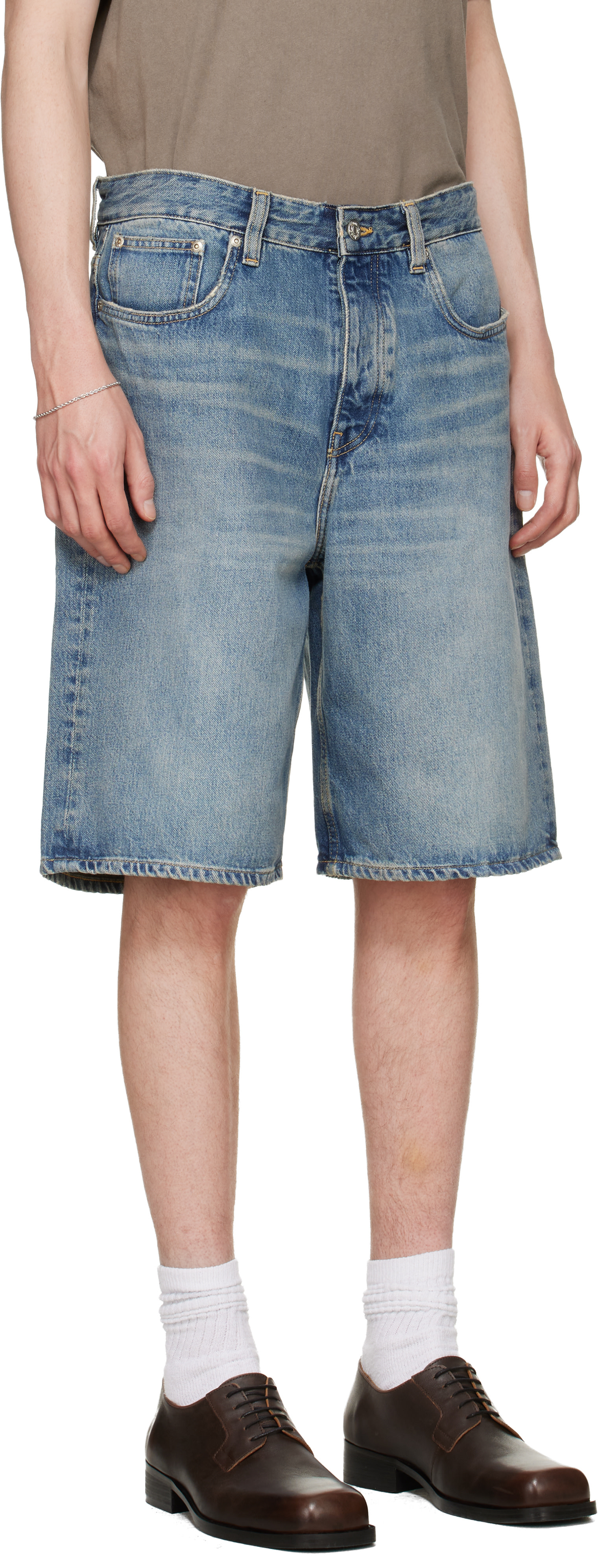 Won Hundred - Short Kayce bleu en denim