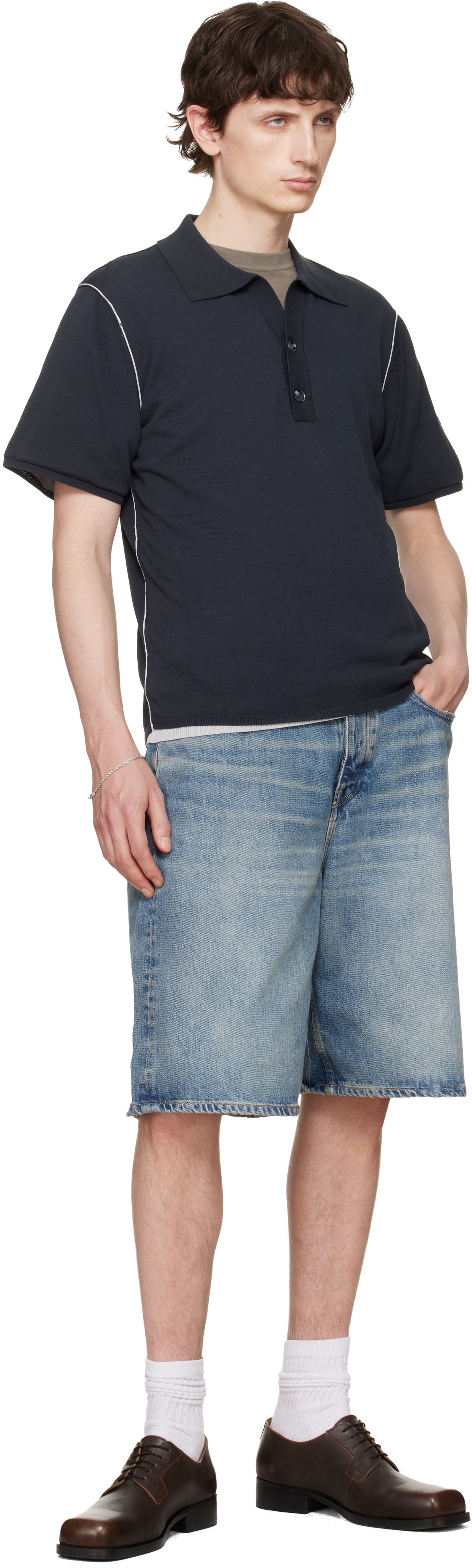 Won Hundred - Short Kayce bleu en denim