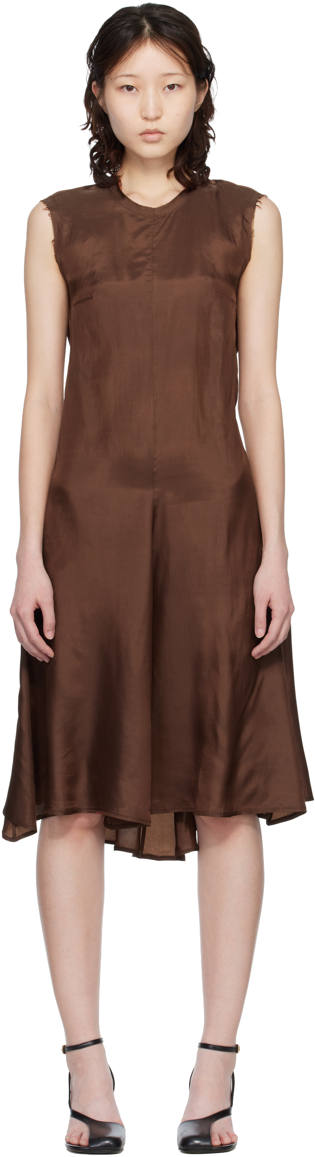 Renaissance Renaissance - Robe midi Ziggy brune