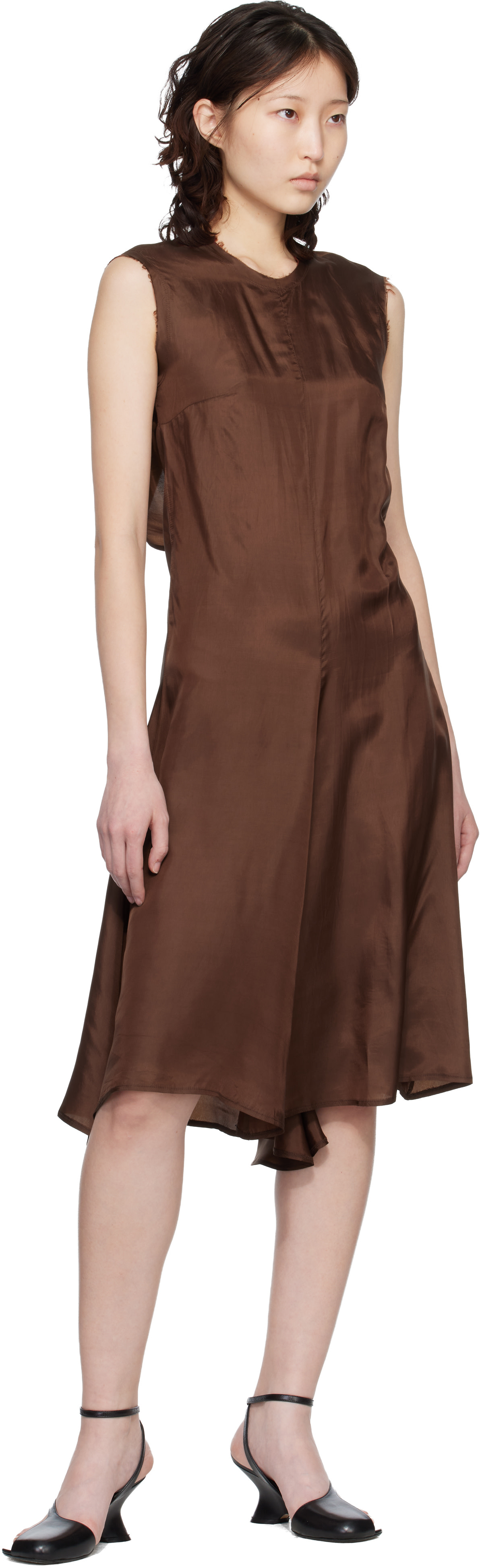 Renaissance Renaissance - Robe midi Ziggy brune