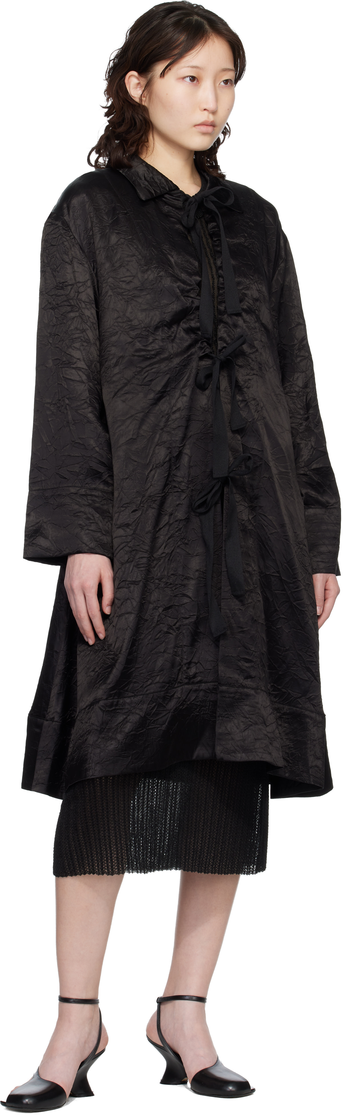 ♩美品♩ YONFAジェントルリラックスコート S 黒 Renaissance Renaissance: ブラック Jane コート | SSENSE 日本