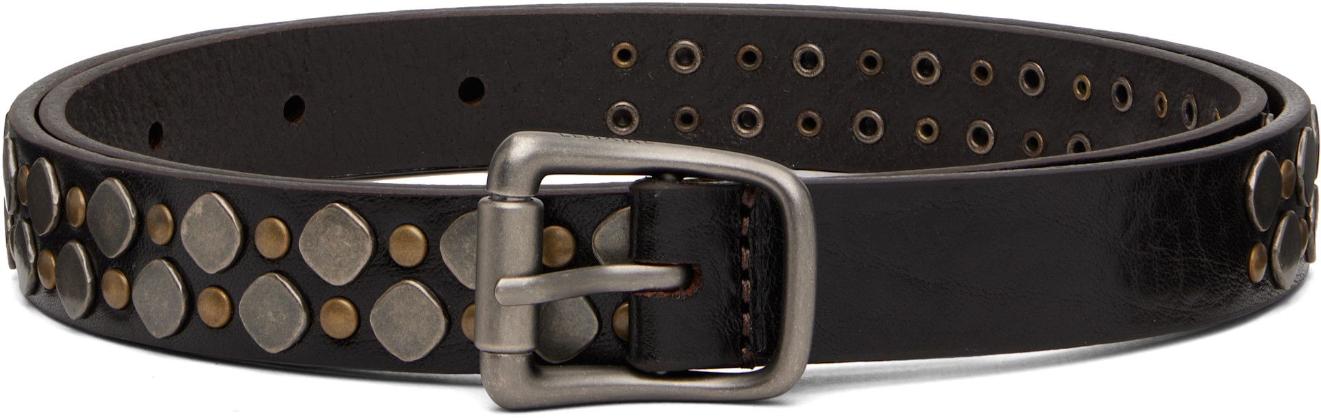 LEMAIRE: Brown Rio Studs 20 Belt | SSENSE