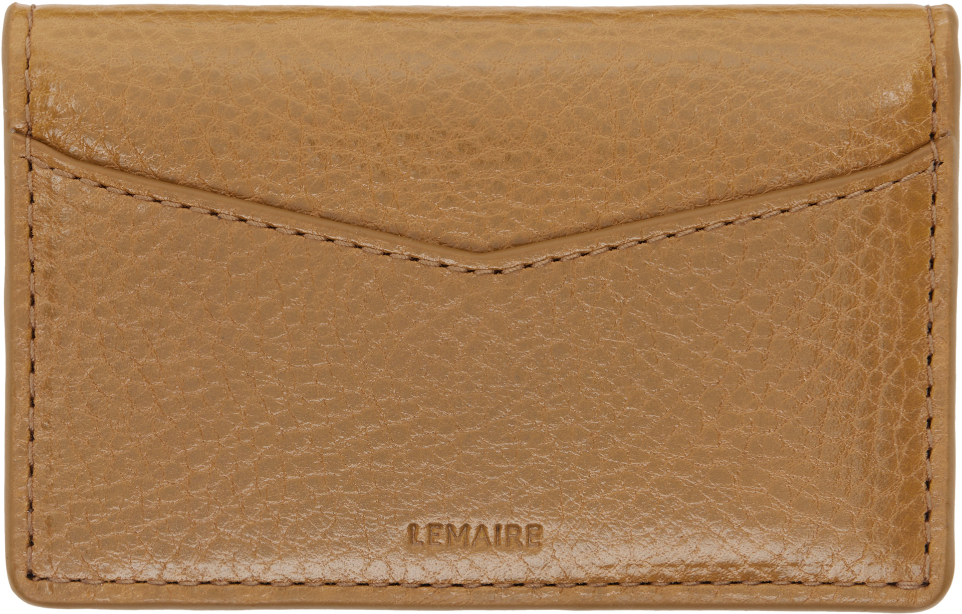 LEMAIRE: Tan Gear Pocket Organizer Card Holder | SSENSE