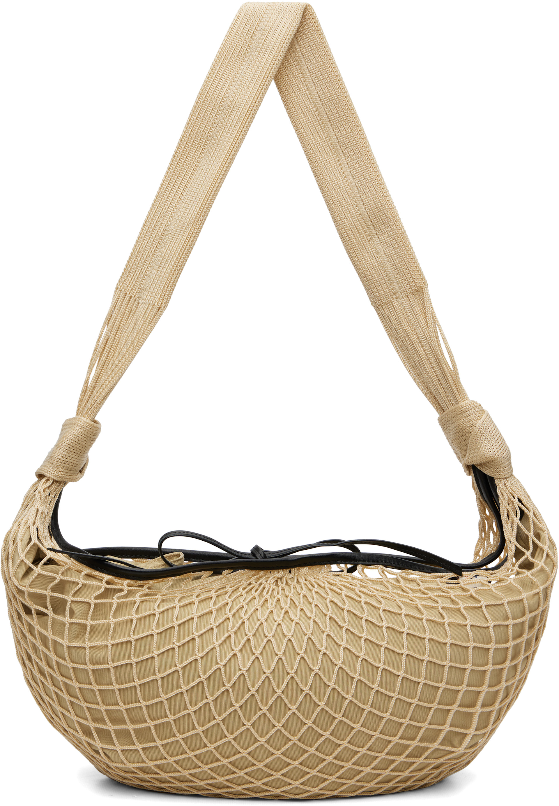 LEMAIRE: Beige Croissant Filt Bag | SSENSE