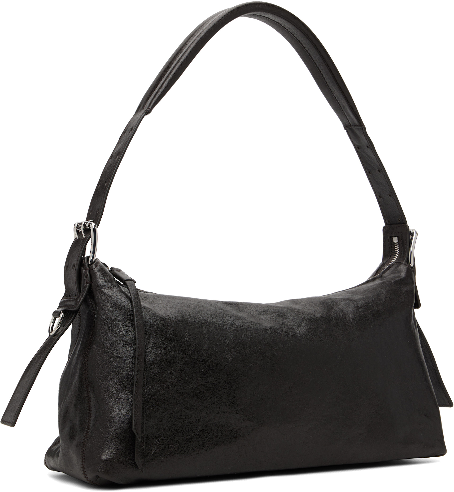 LEMAIRE: Brown Belted Baguette Bag | SSENSE