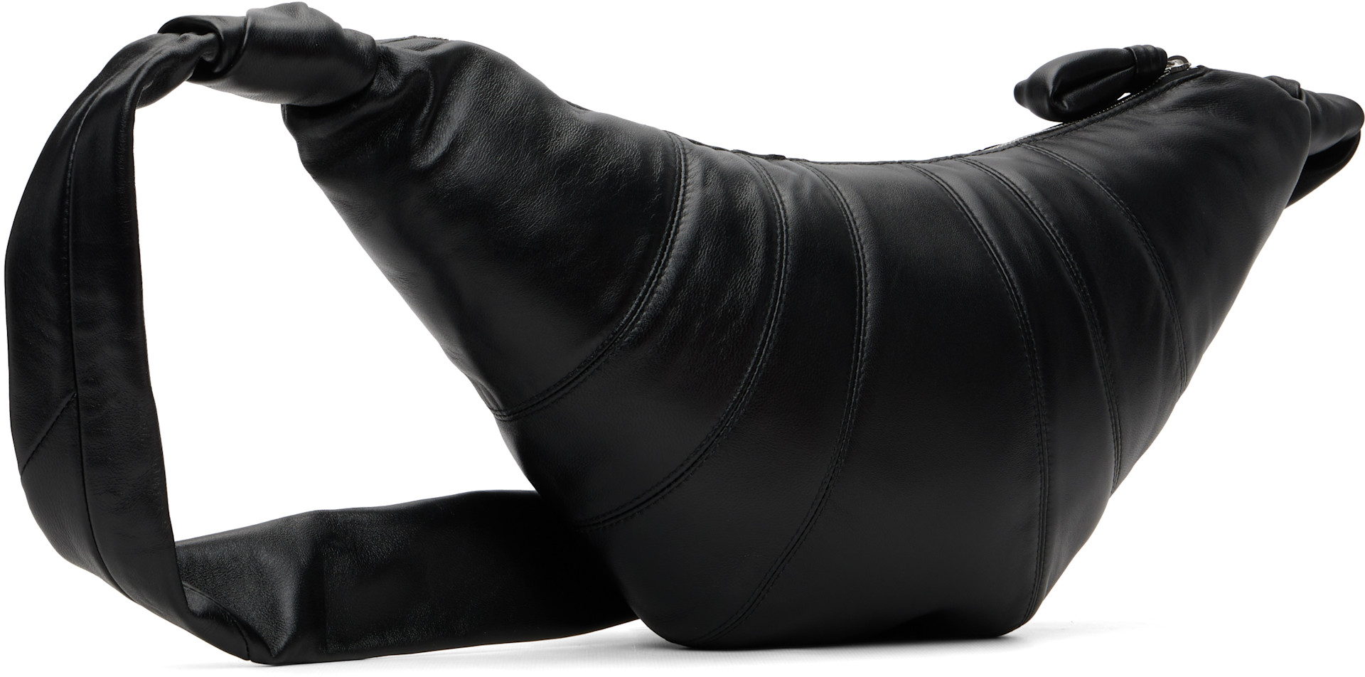 LEMAIRE: Black Medium Croissant Bag | SSENSE