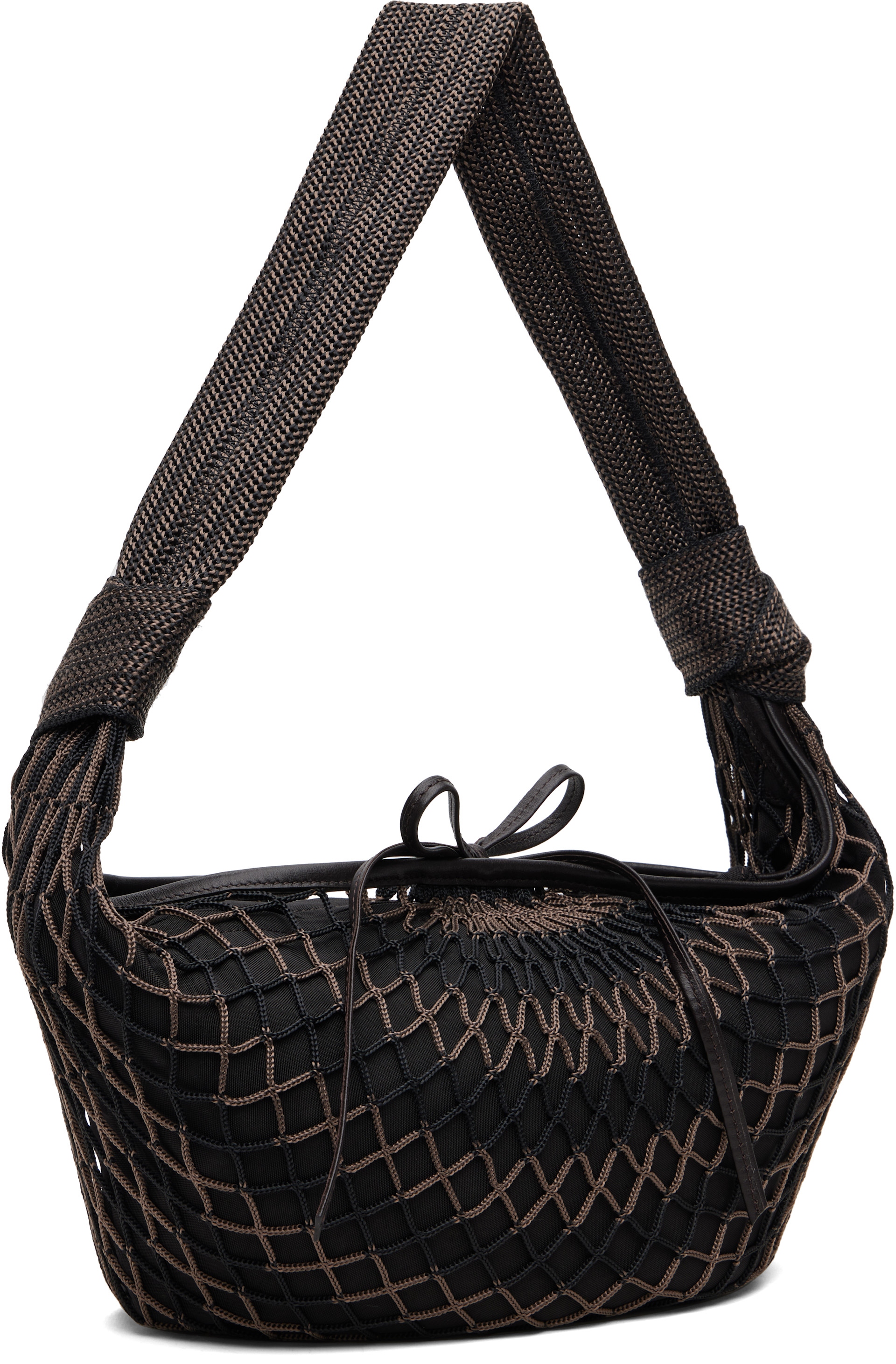 LEMAIRE: Brown Fortune Croissant Filt Bag | SSENSE