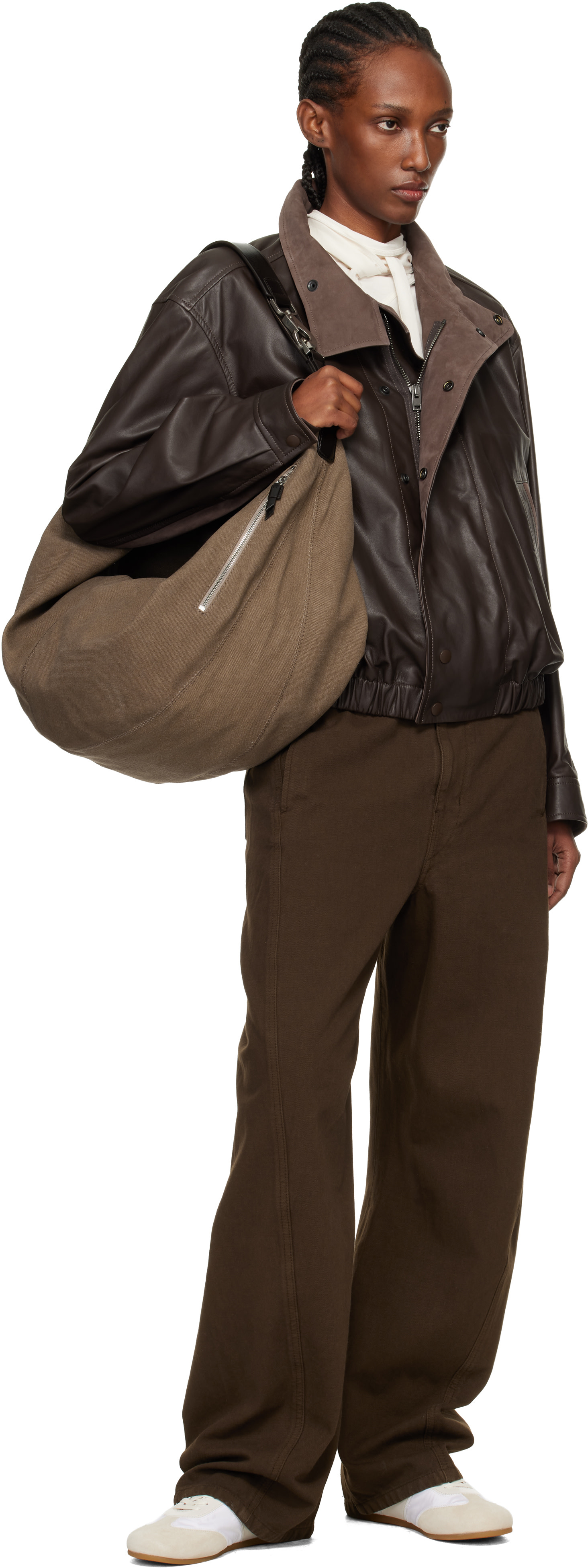 LEMAIRE: Brown XL Quiver Clip Bag | SSENSE
