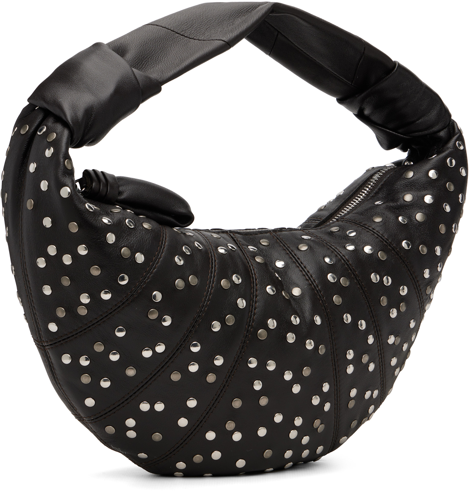 LEMAIRE: Brown Studs Dots Mini Fortune Croissant Bag | SSENSE