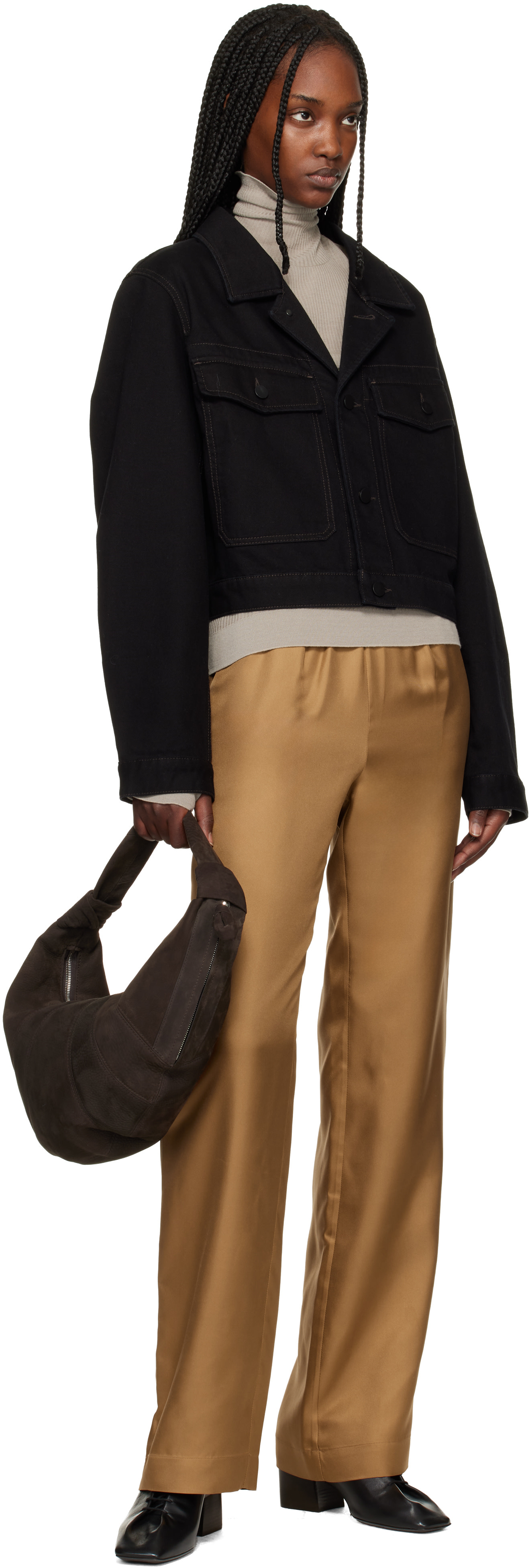 LEMAIRE: Brown Fortune Croissant Bag | SSENSE Canada