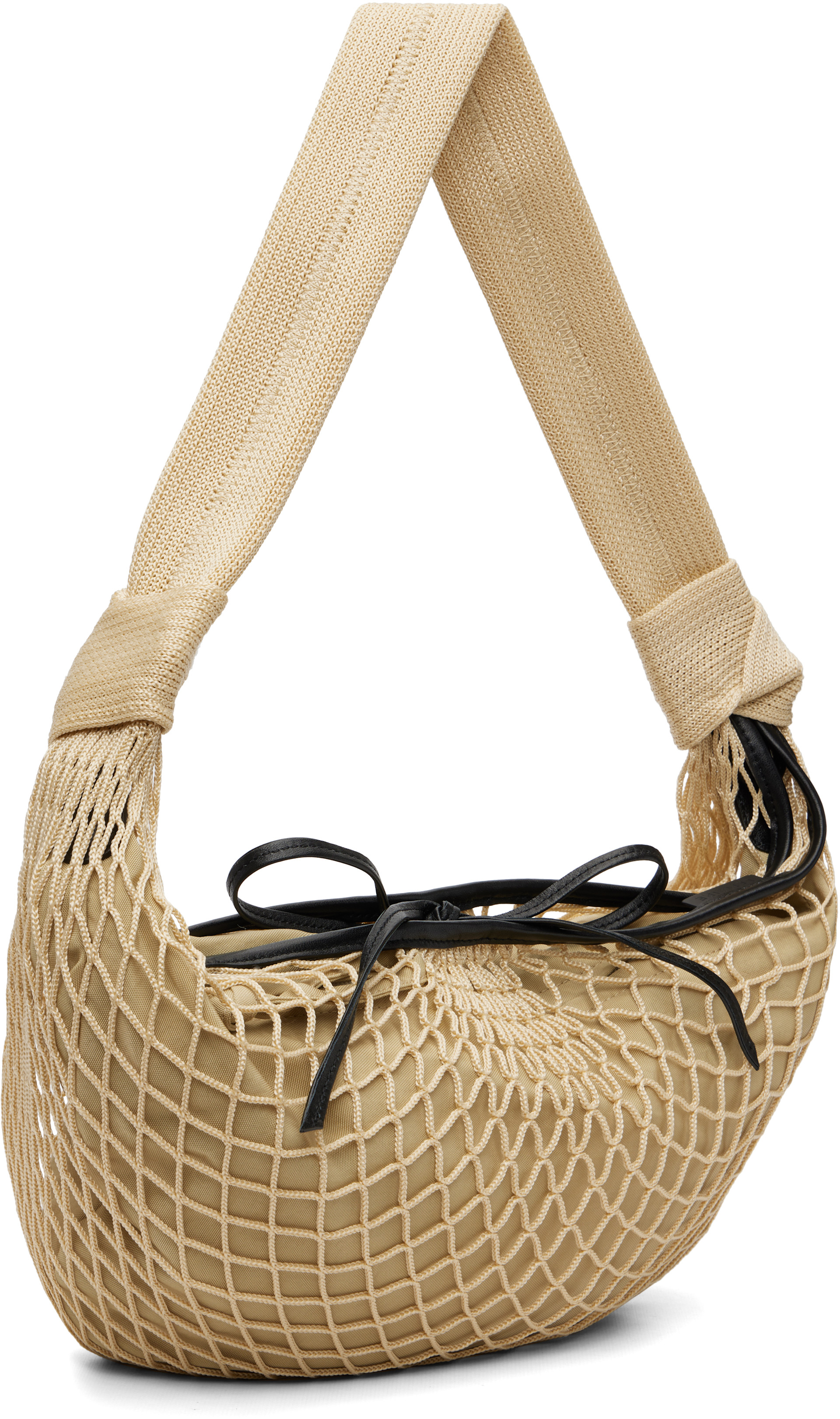 バッグ LEMAIRE Fortune Croissant FILT BAG LEMAIRE: Beige Fortune Croissant Filt Bag | SSENSE