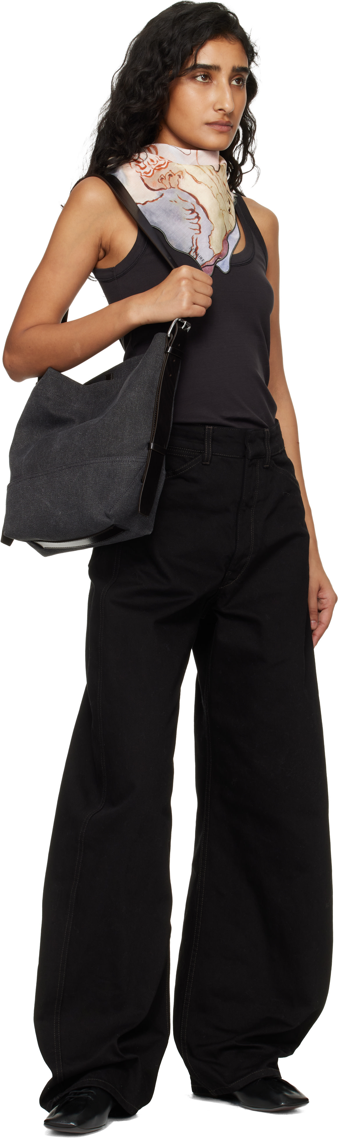 LEMAIRE: Black Small Belted Tote | SSENSE
