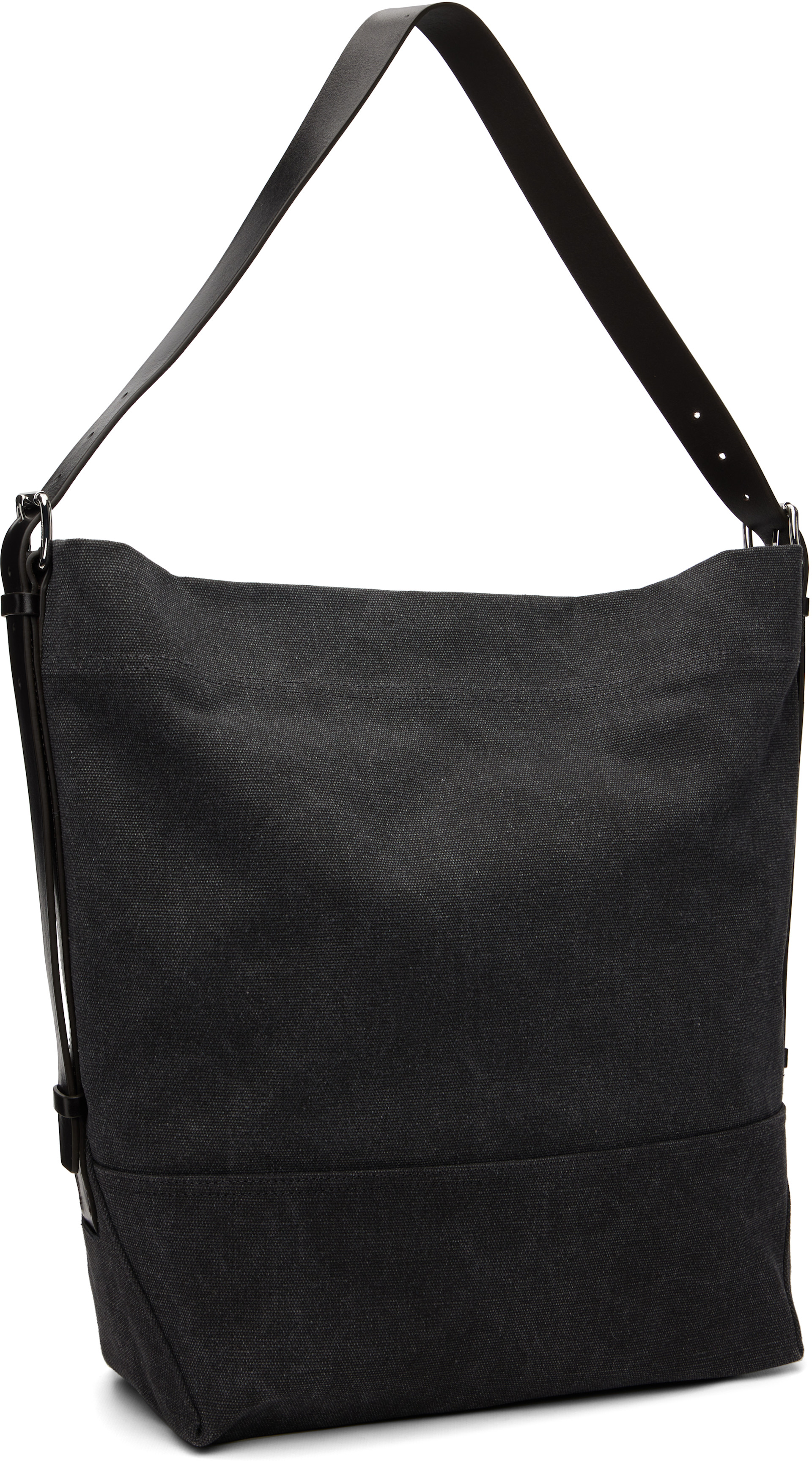 バッグ LEMAIRE BELTED TOTE BAG LEMAIRE: ブラック Belted トートバッグ | SSENSE 日本