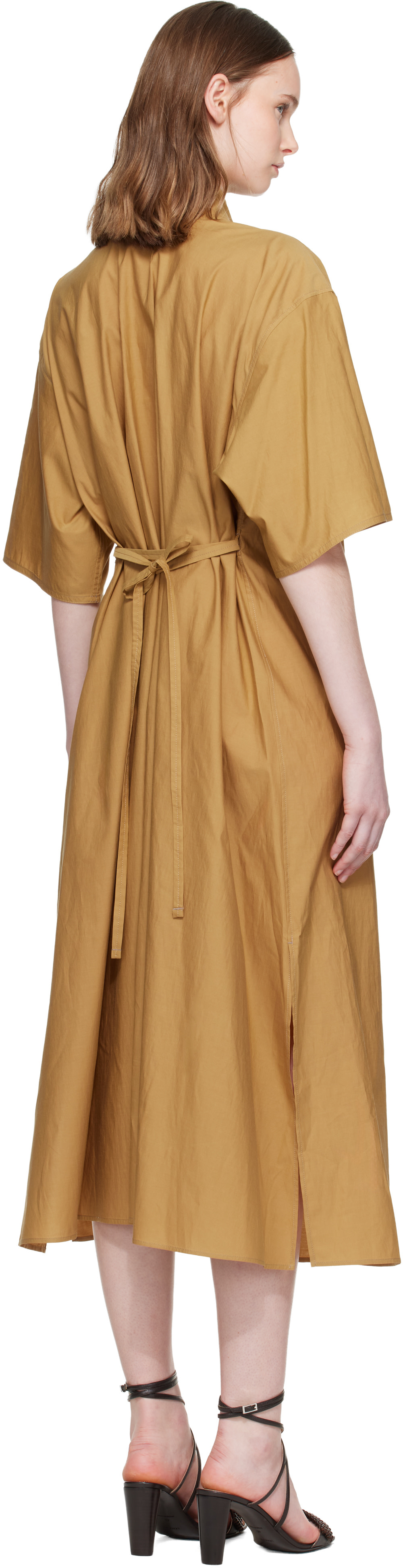 LEMAIRE - Robe midi réversible brun clair