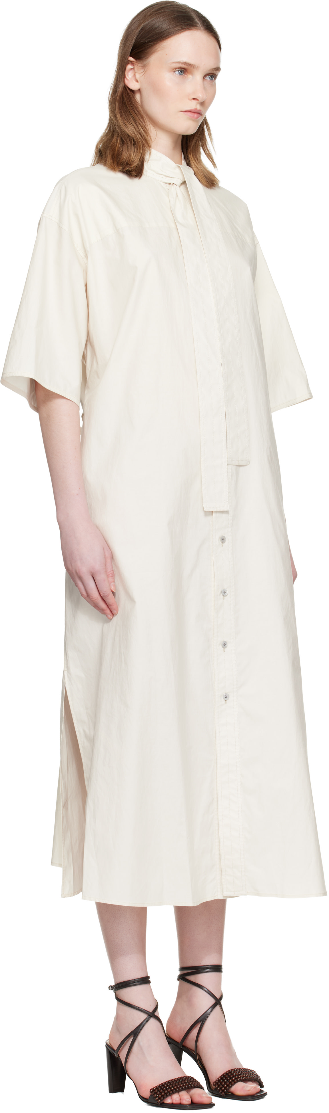 LEMAIRE - Robe midi réversible blanche