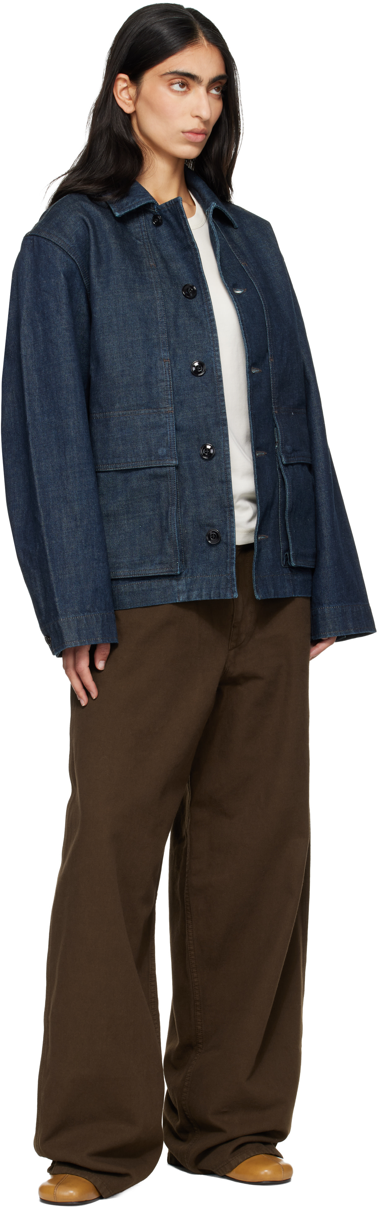 LEMAIRE - Pantalon ample brun