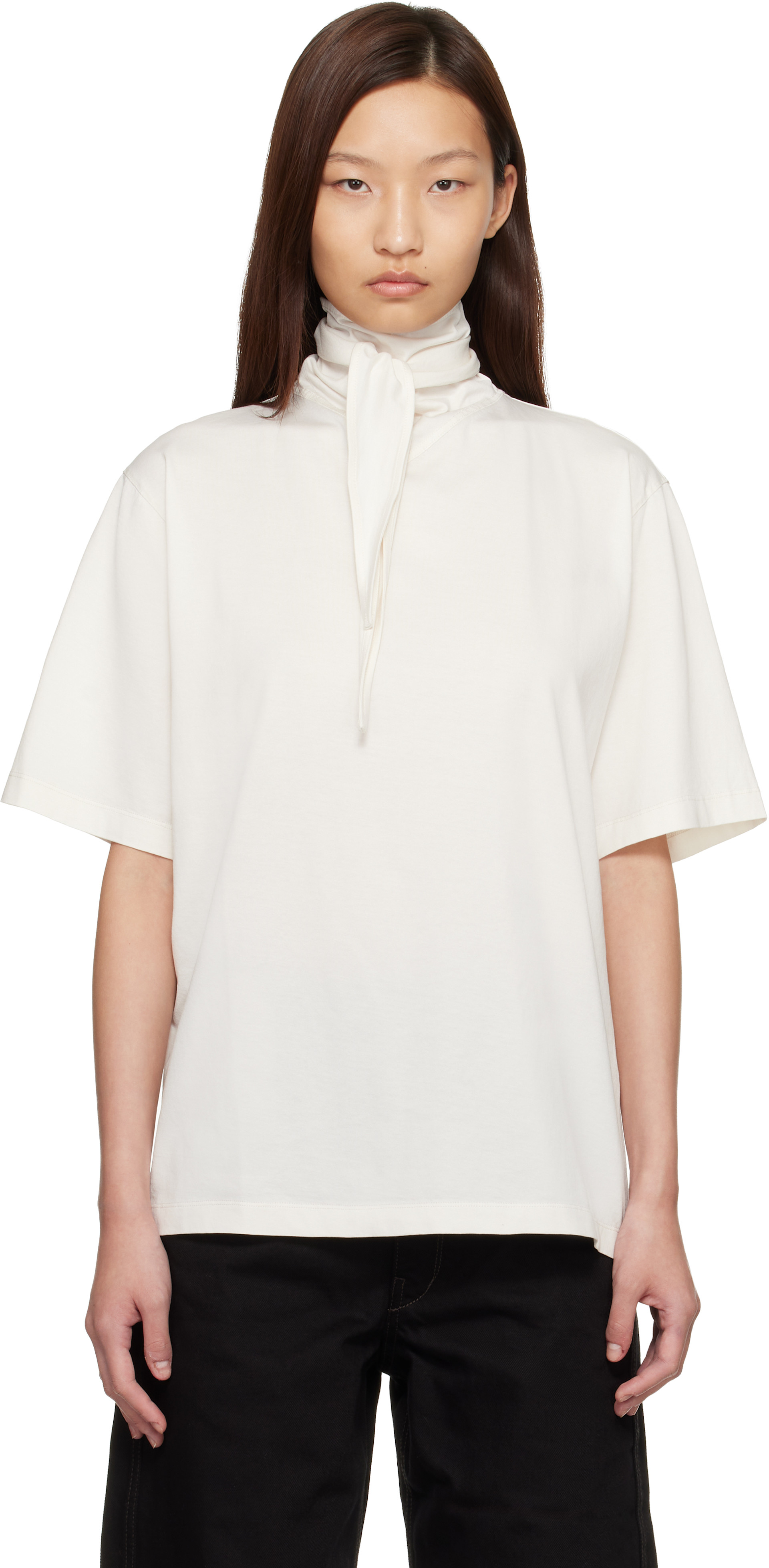 LEMAIRE: Off-White Foulard T-shirt | SSENSE