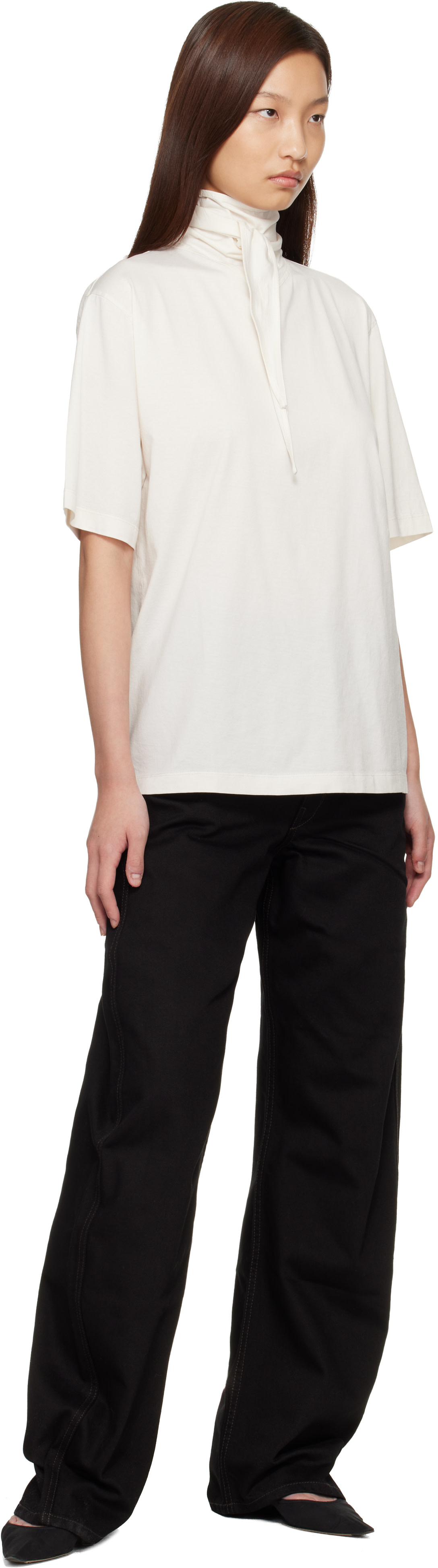 LEMAIRE: Off-White Foulard T-shirt | SSENSE