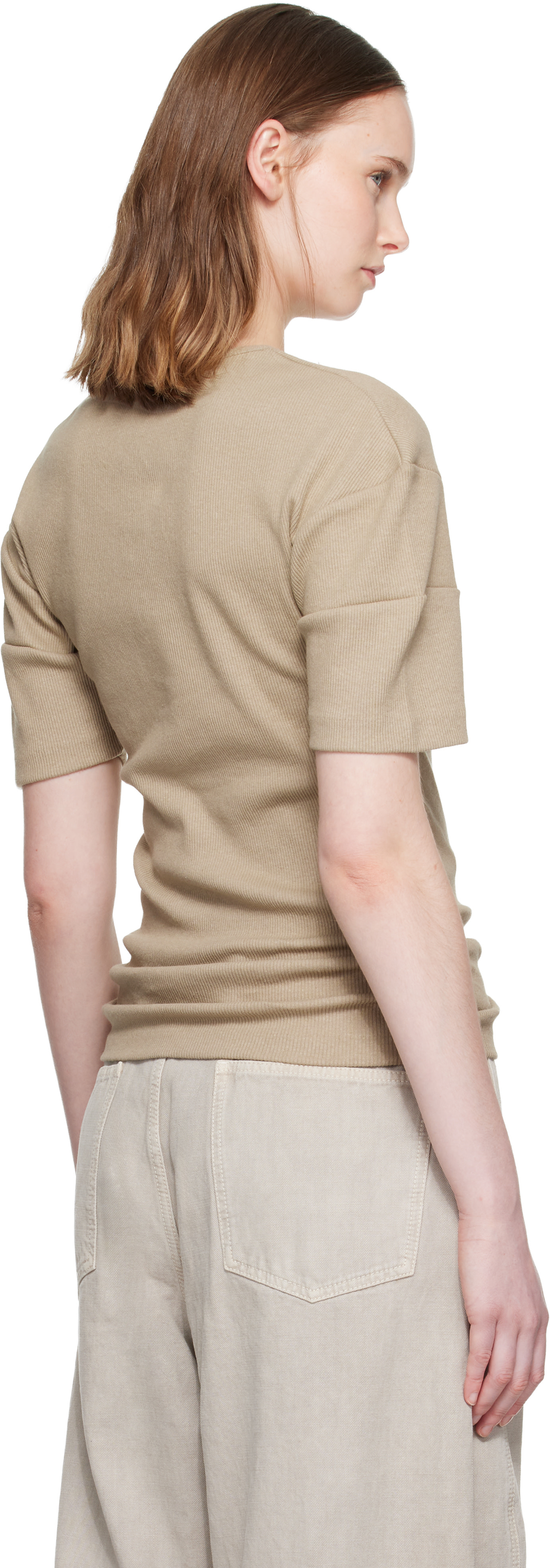 LEMAIRE - Henley ajusté beige