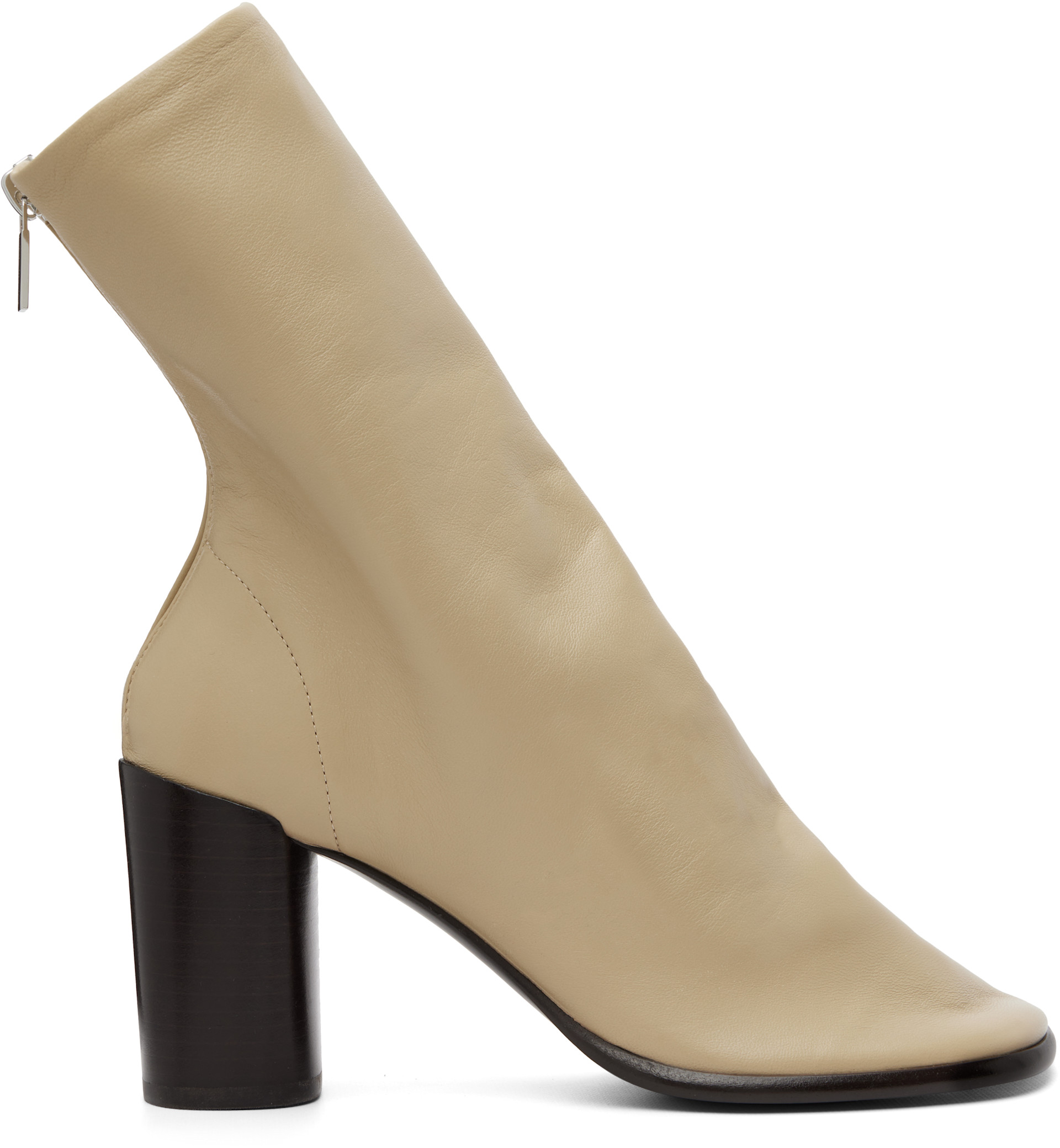 LEMAIRE - Bottines beiges de style gants
