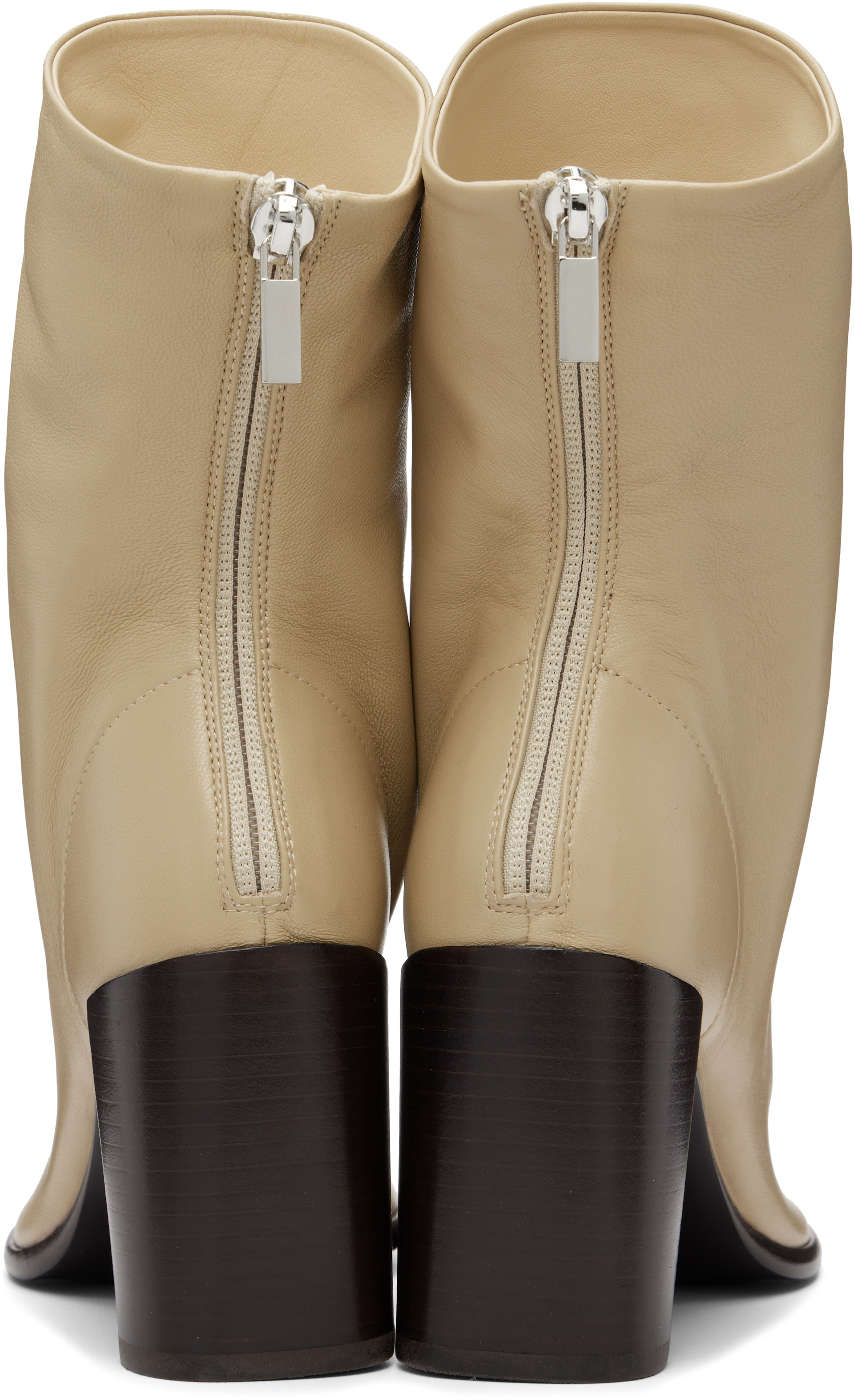 LEMAIRE - Bottines beiges de style gants