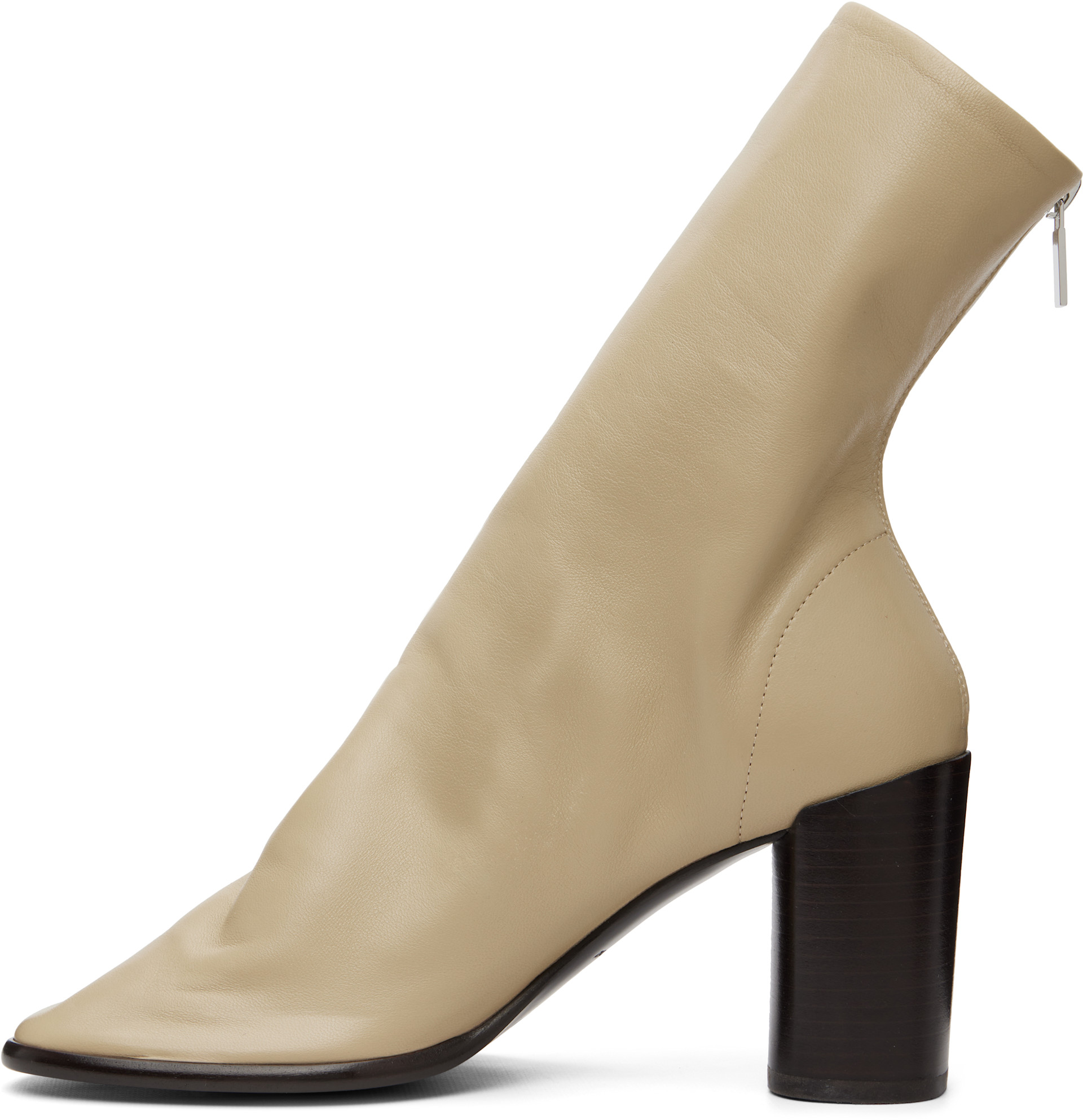 LEMAIRE - Bottines beiges de style gants