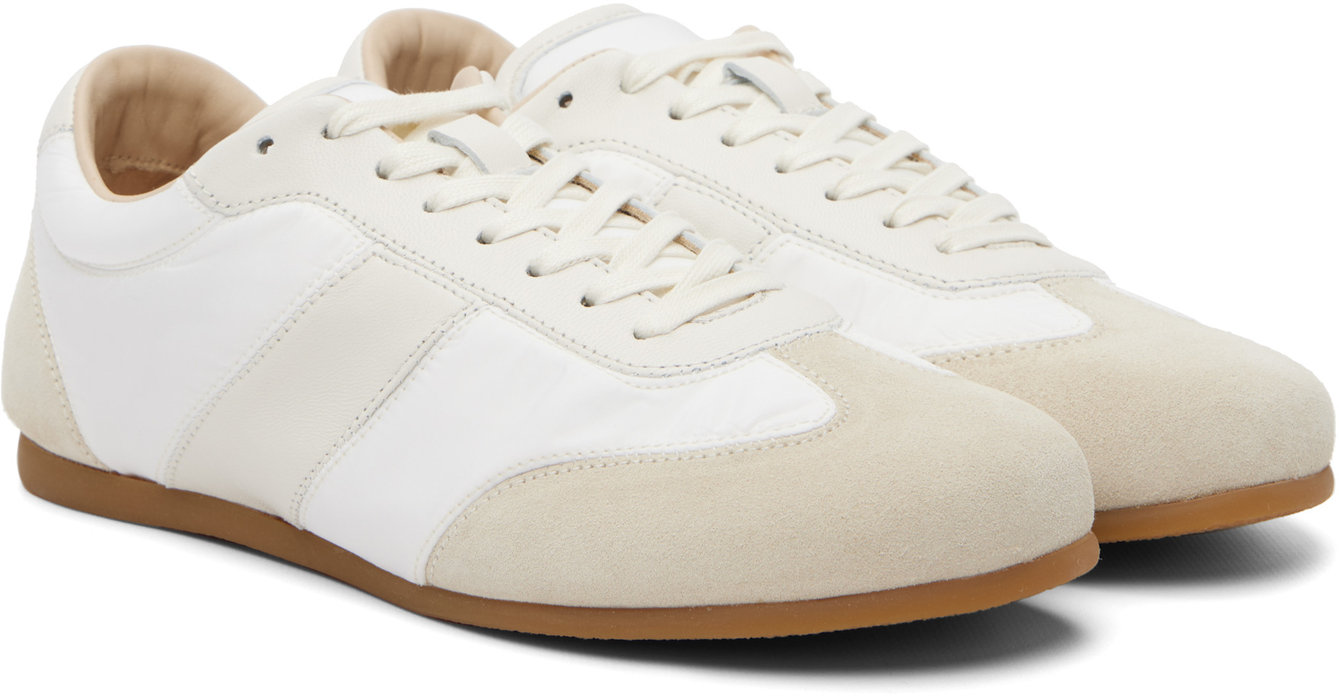 LEMAIRE - White & Beige Soft Runner Sneakers