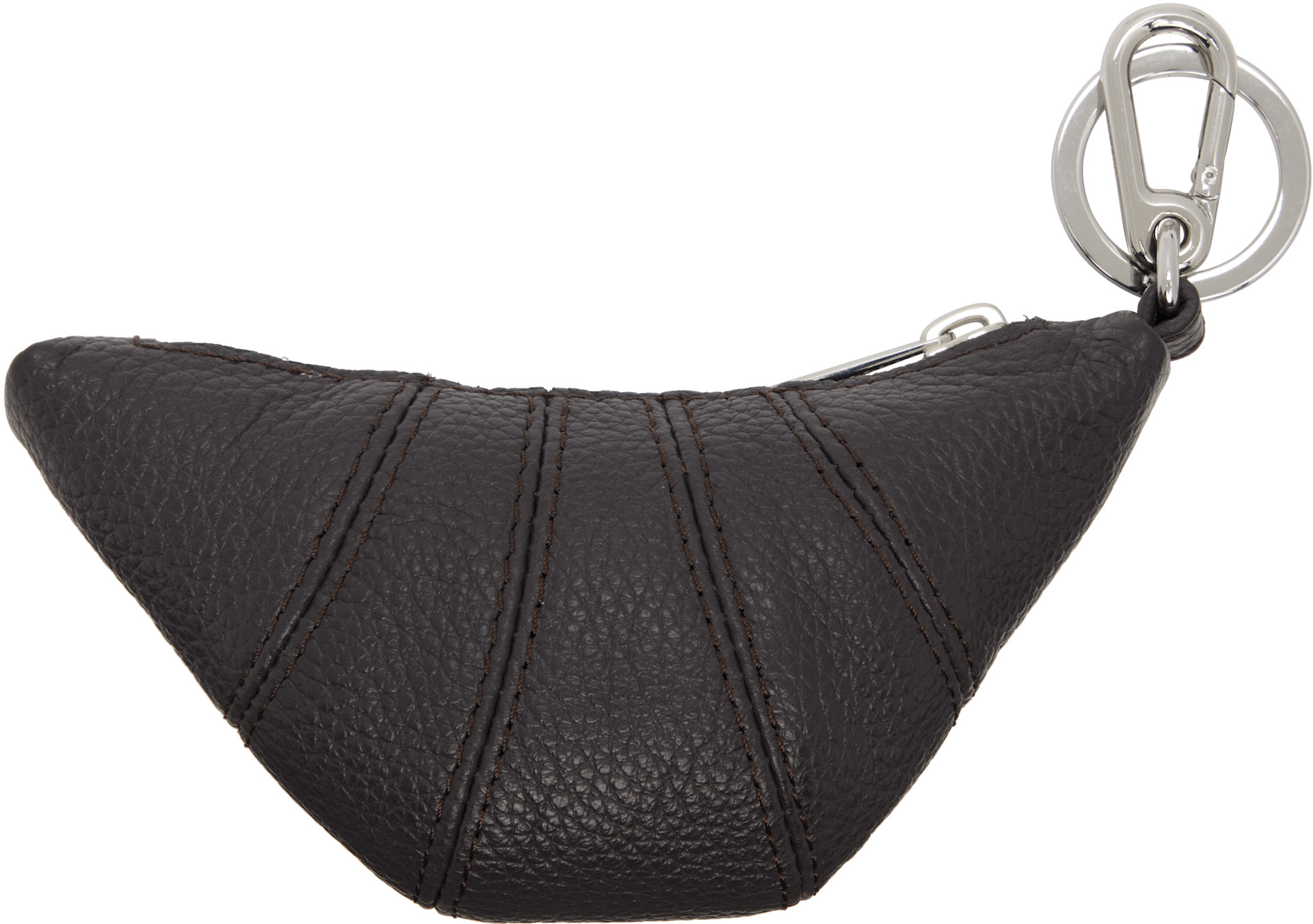 LEMAIRE: Brown Mini Croissant Keychain | SSENSE