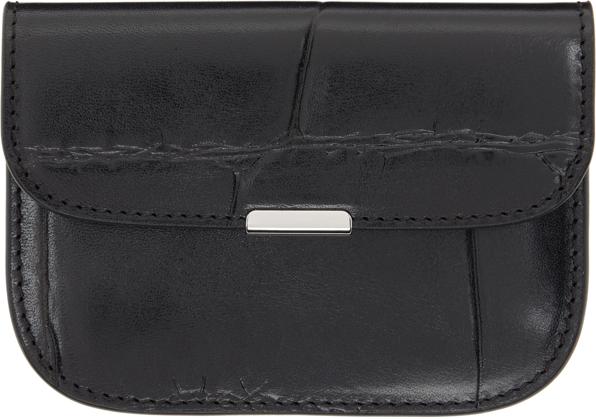 LEMAIRE - Porte-carte Soft Tab brun