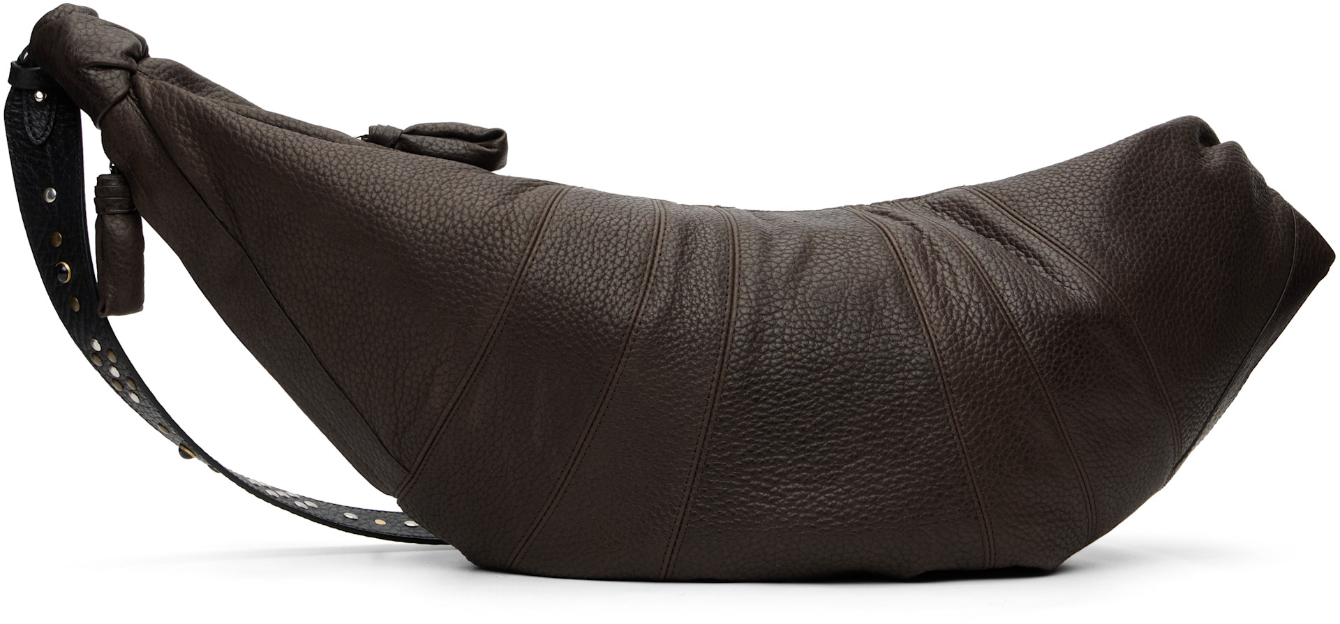LEMAIRE - Brown Western Studs Large Croissant Bag