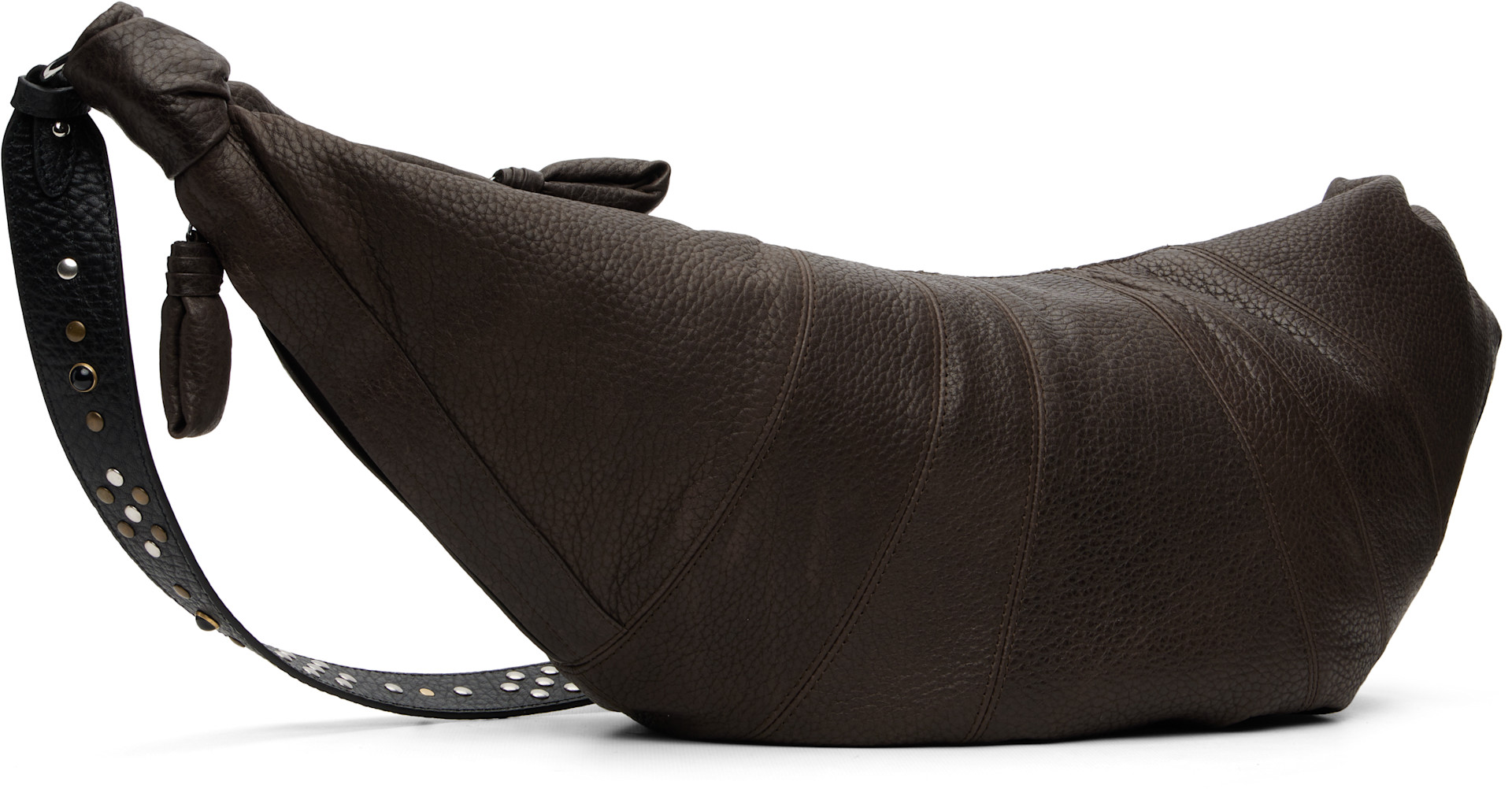 LEMAIRE - Brown Western Studs Large Croissant Bag