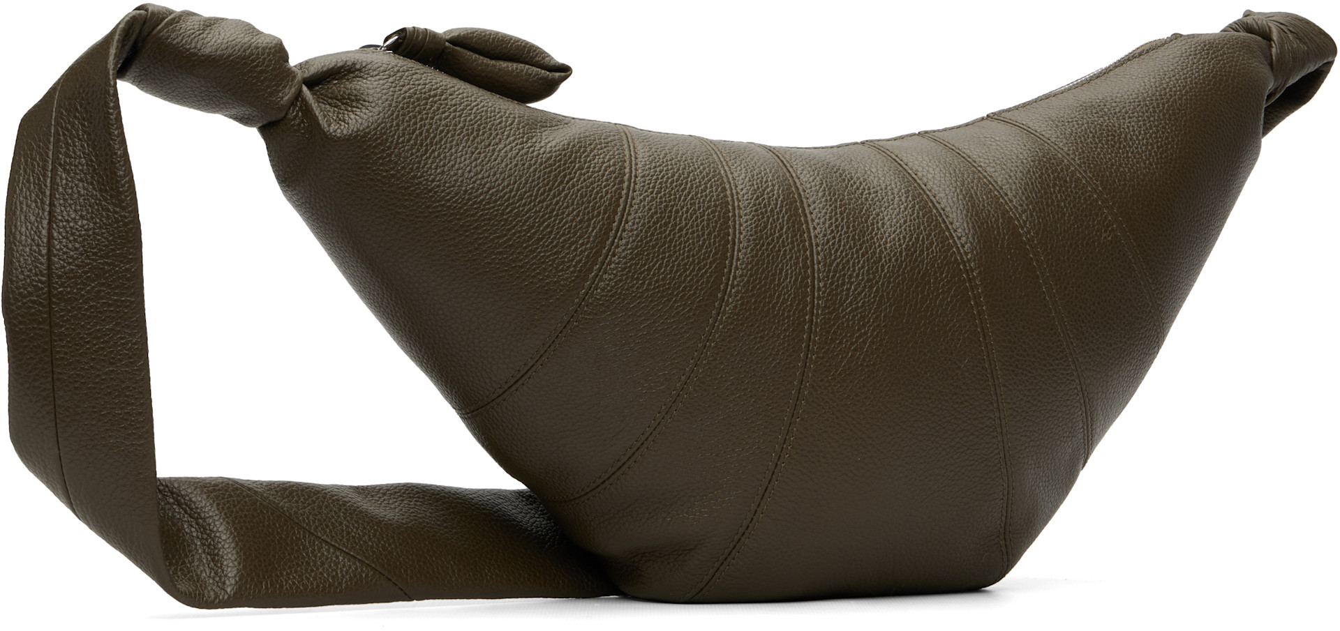 LEMAIRE: Khaki Medium Croissant Bag | SSENSE