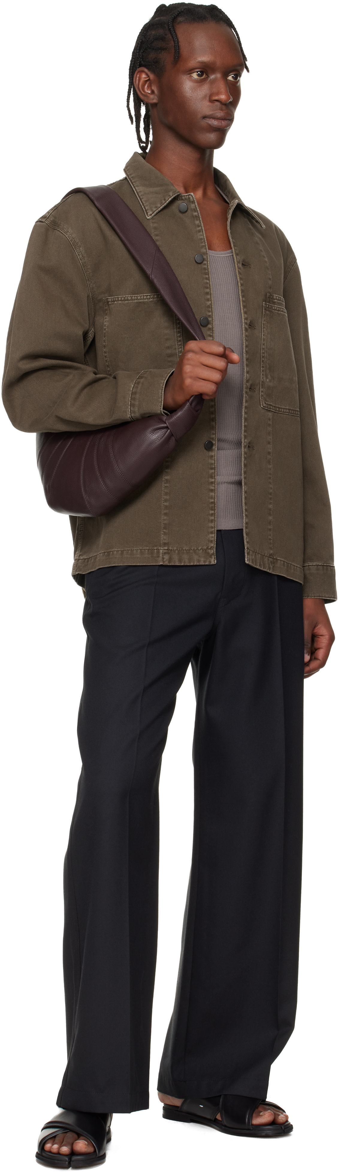 LEMAIRE - Brown Small Croissant Bag