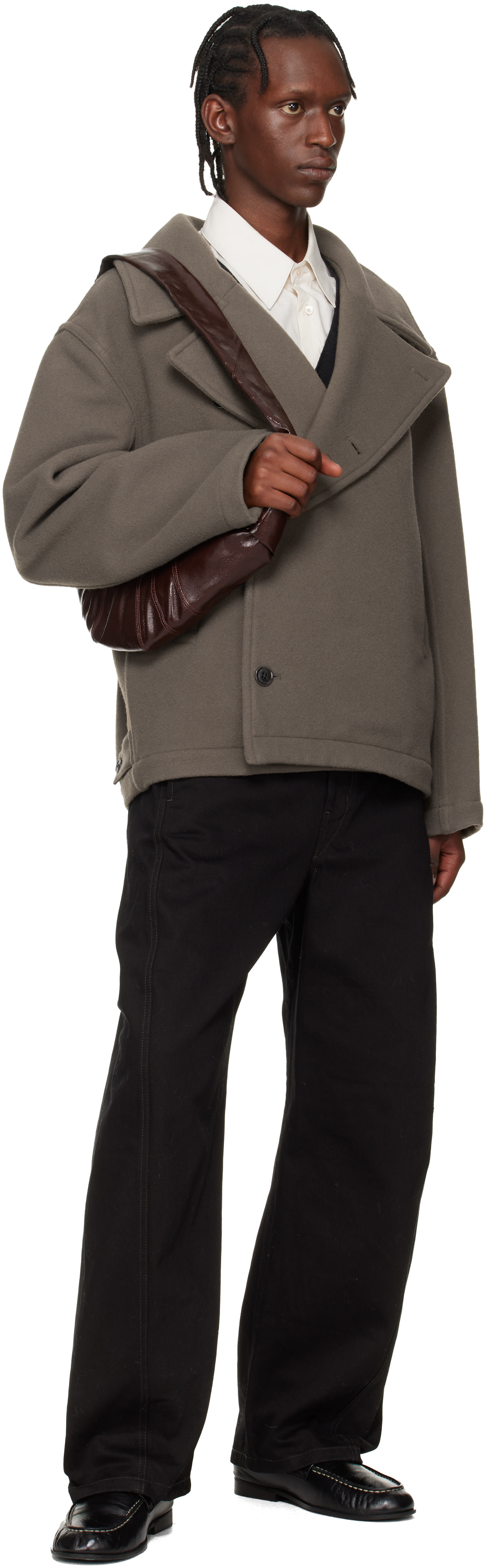 LEMAIRE - Brown Small Croissant Bag