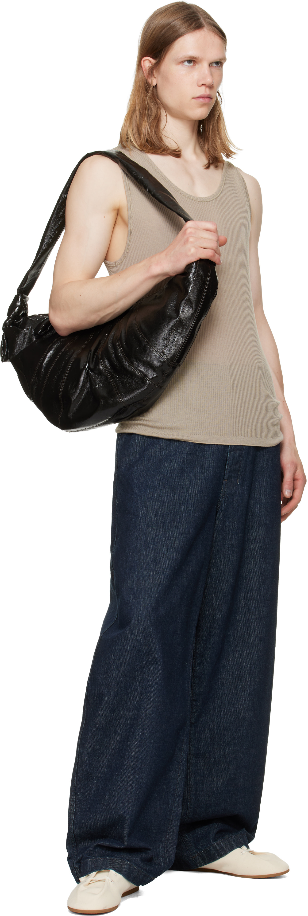 LEMAIRE: Brown Large Croissant Bag | SSENSE