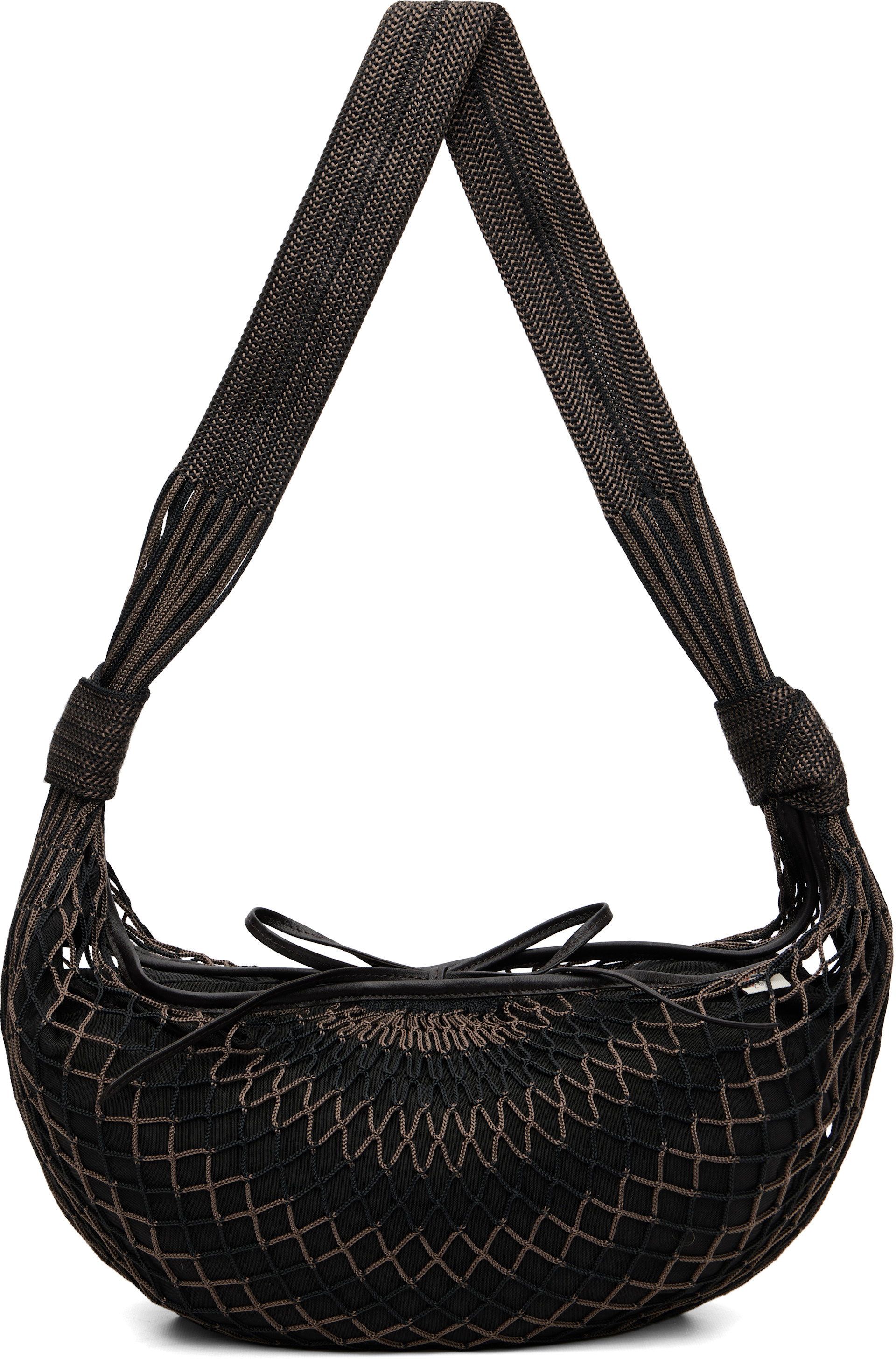 LEMAIRE: Brown & Black Croissant Filt Bag | SSENSE