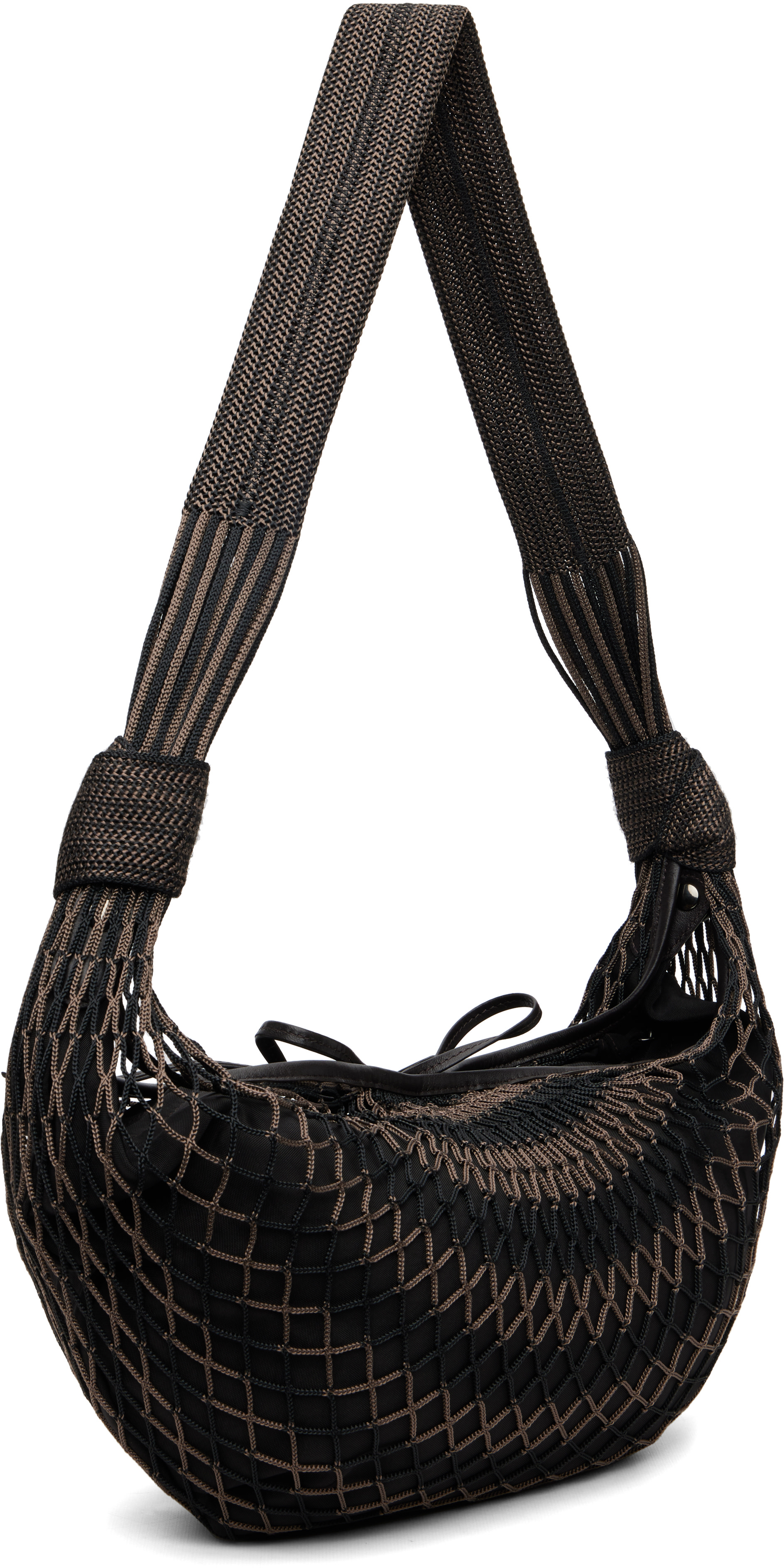 LEMAIRE: Brown & Black Croissant Filt Bag | SSENSE