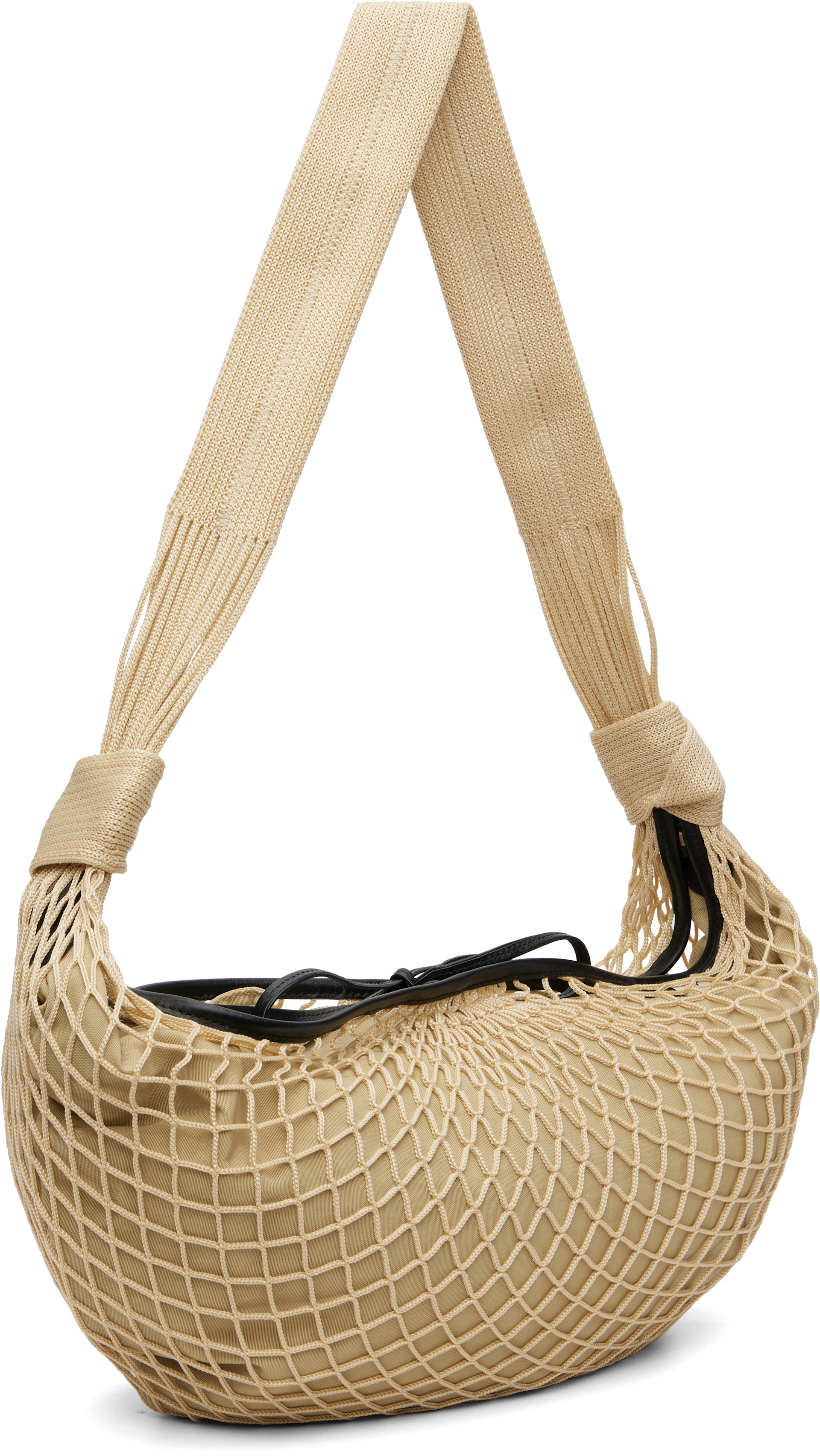 LEMAIRE CROISSANT FILT BAG ベージュ / OS LEMAIRE: Beige Croissant Filt Bag | SSENSE