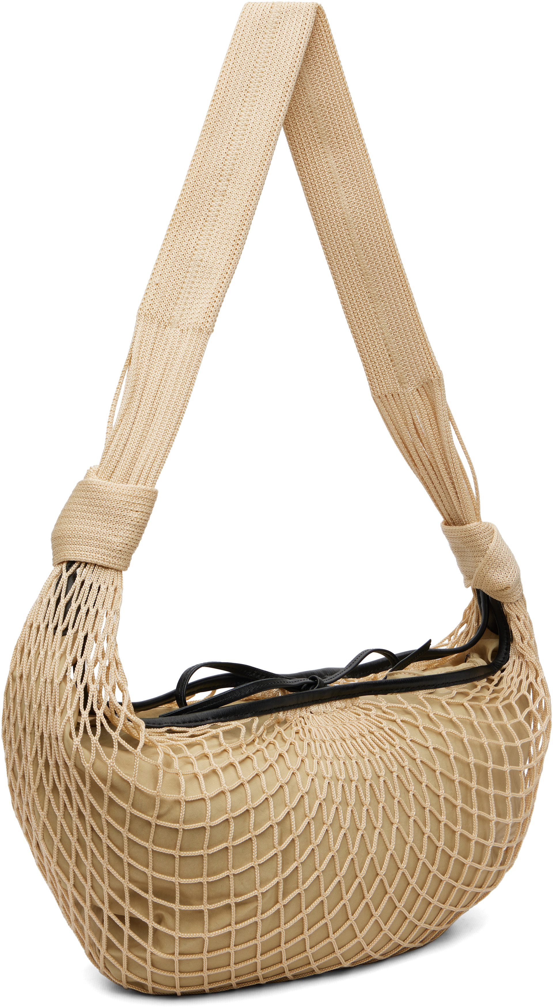 LEMAIRE CROISSANT FILT BAG ベージュ / OS LEMAIRE: Beige Croissant Filt Bag | SSENSE