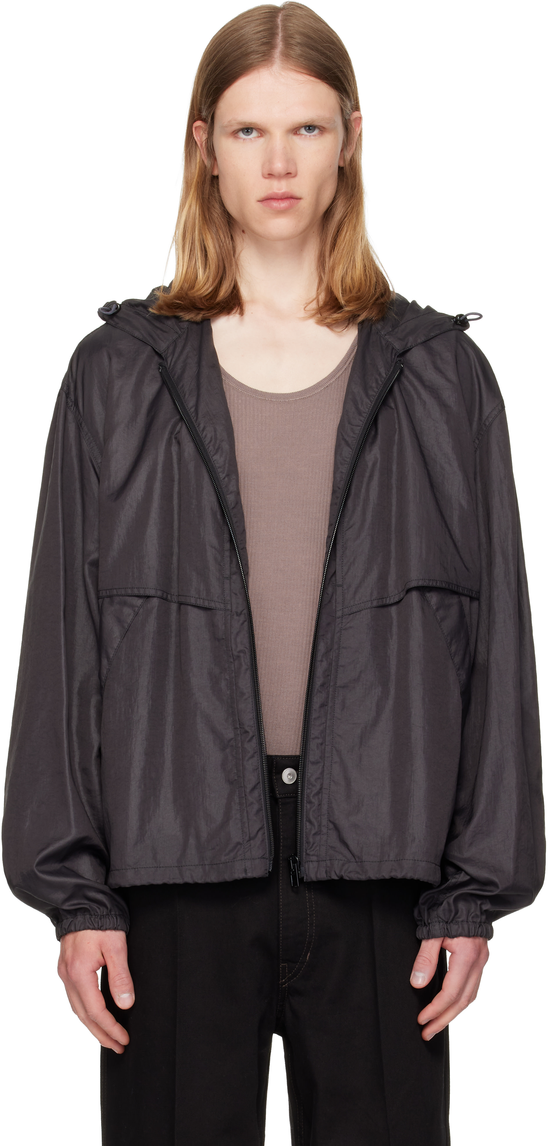 LEMAIRE - Blouson coupe-vent gris