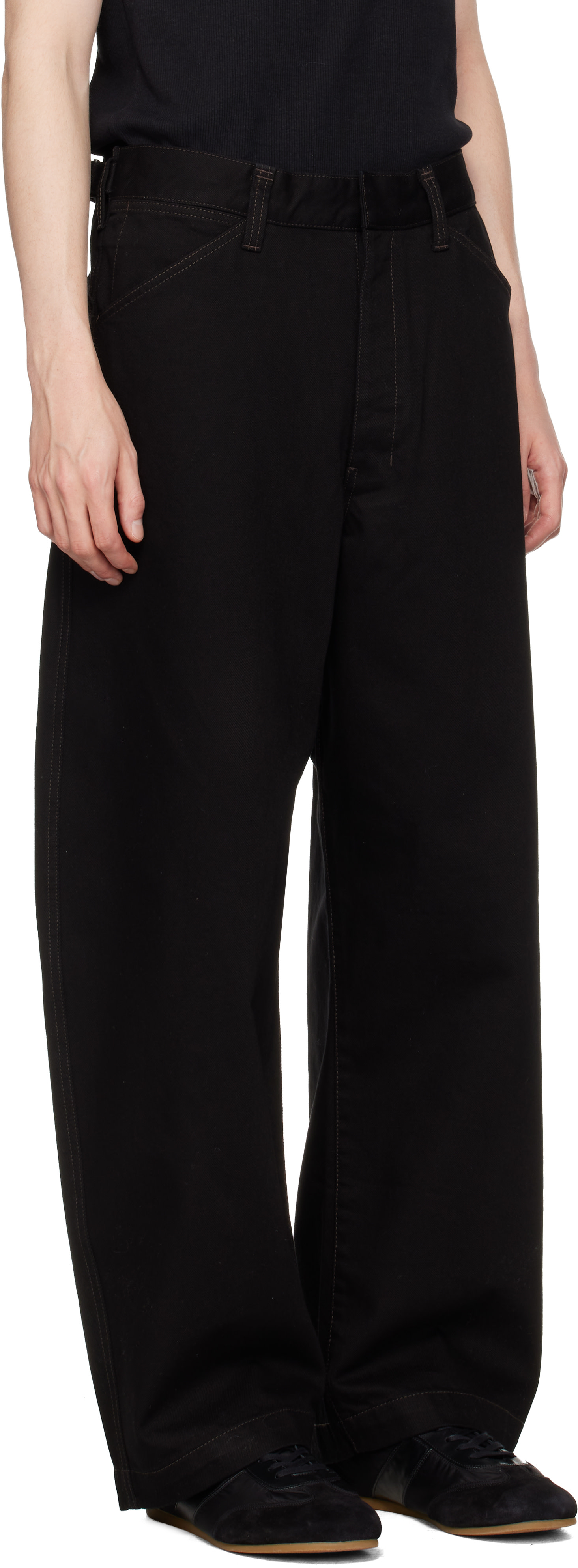 LEMAIRE - Black Maxi Workwear Jeans