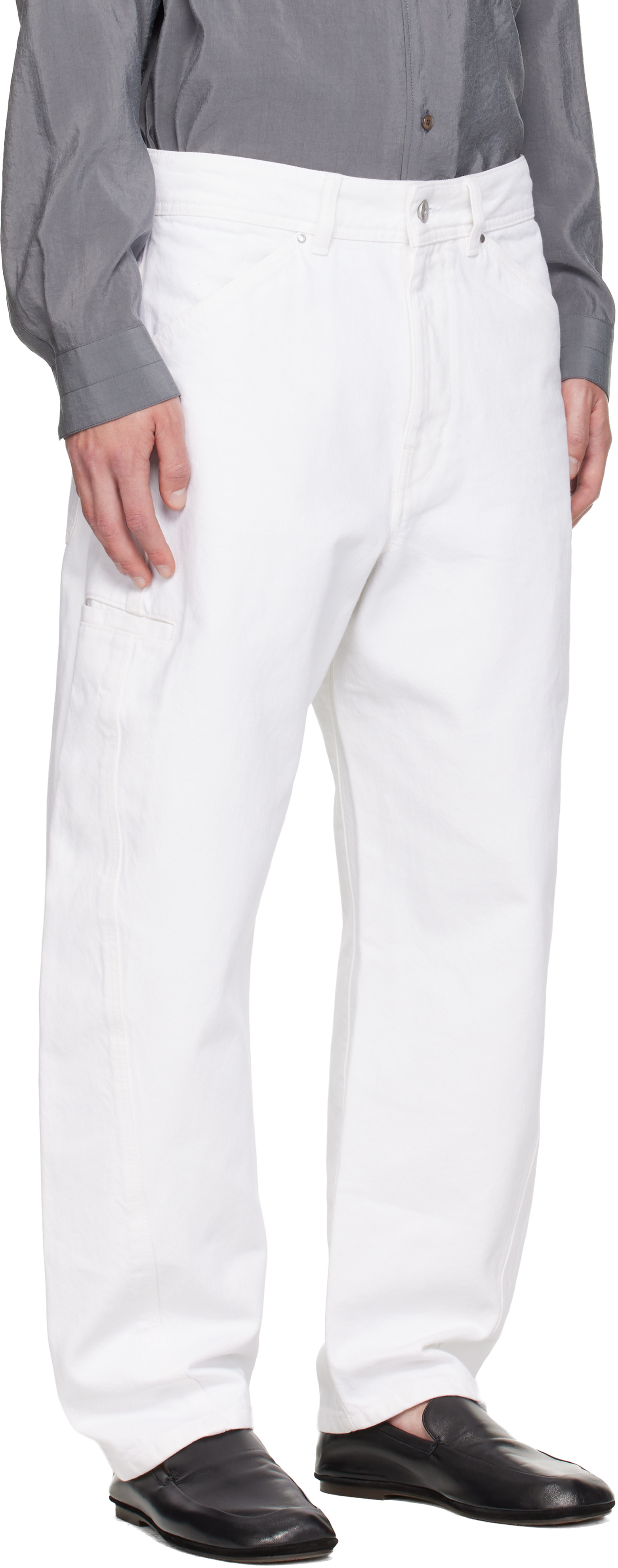 LEMAIRE - White Twisted Workwear Jeans