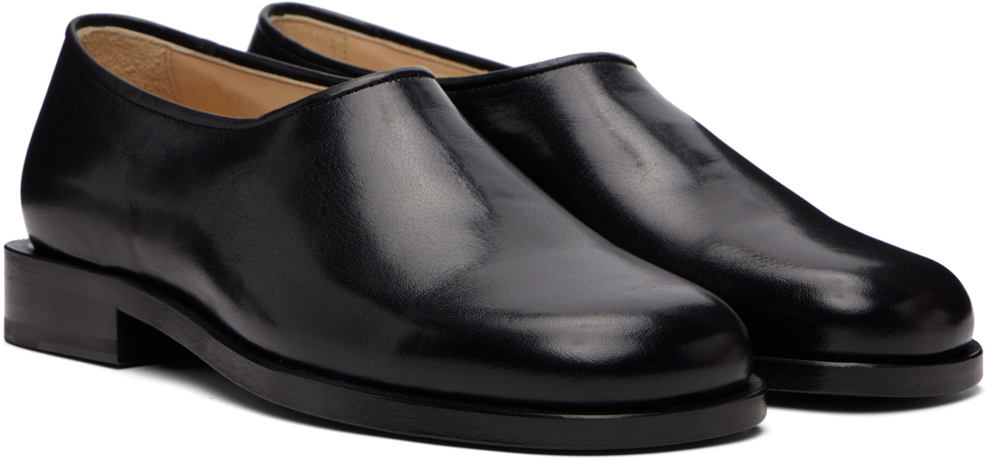 LEMAIRE - Black Anatomic Slip On Loafers