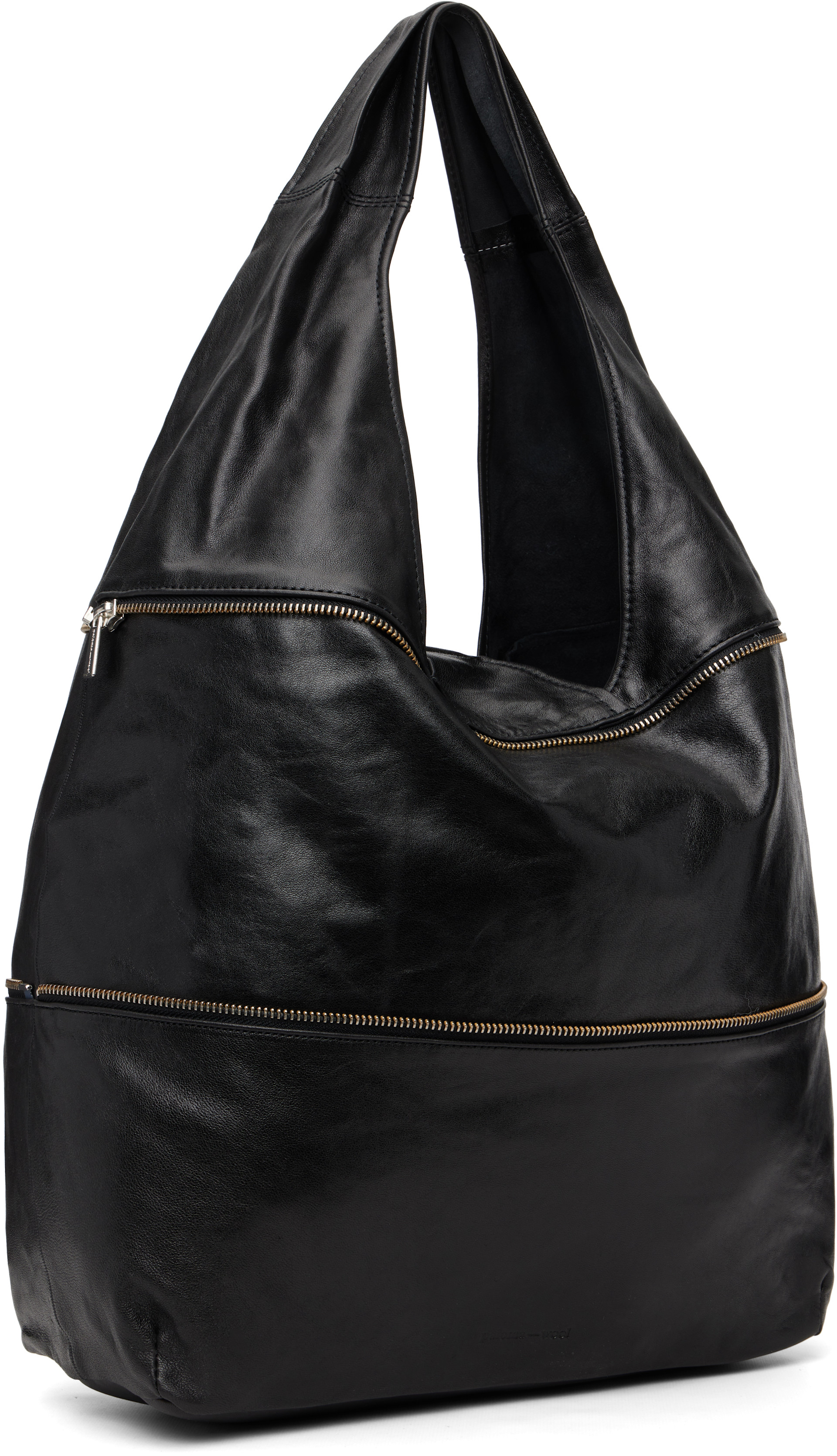 Paloma wool 24ss 黒のショルダーバッグ Paloma Wool: Black Riba Zip Bag | SSENSE