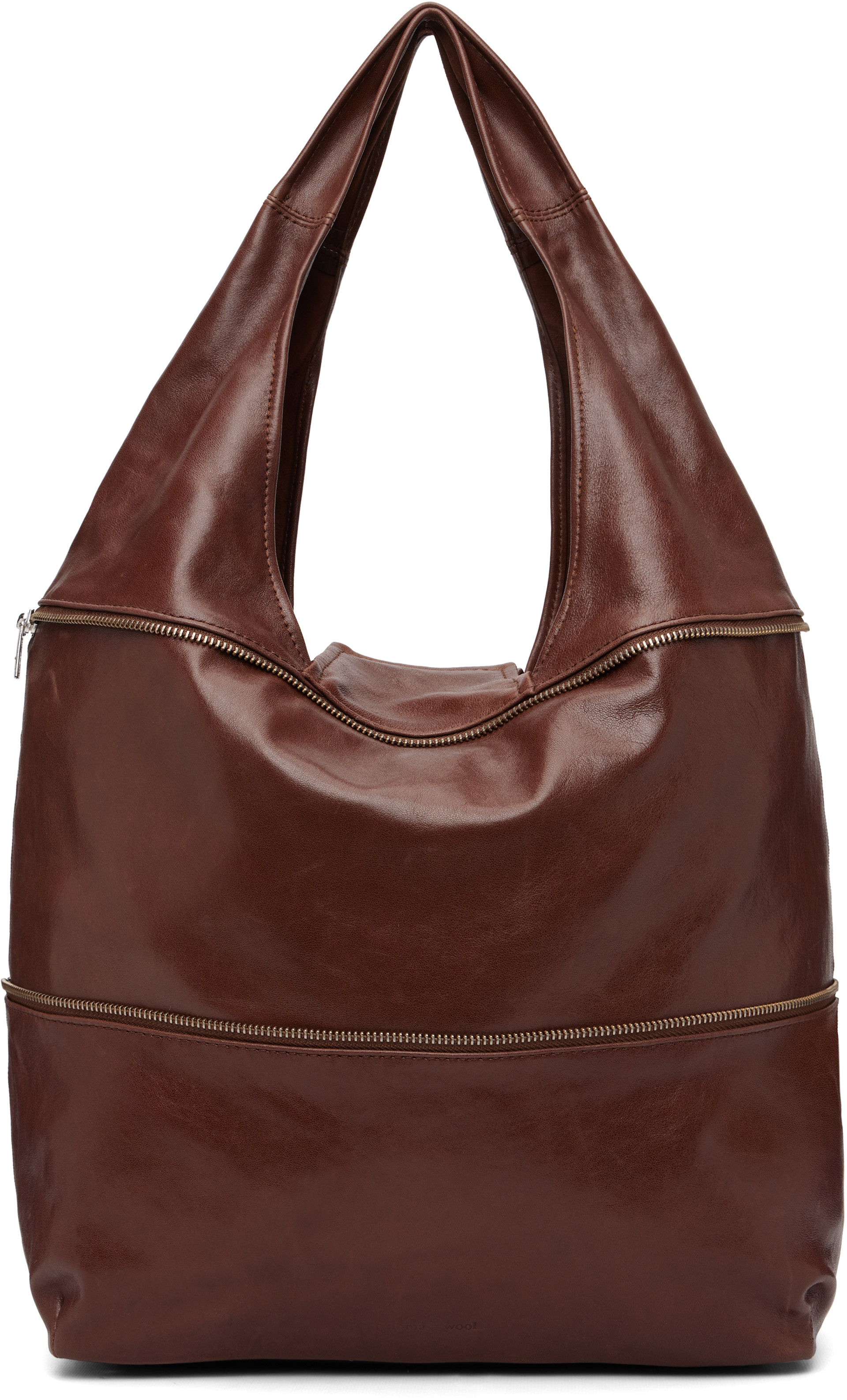 Paloma Wool: Brown Riba Zip Bag | SSENSE Canada