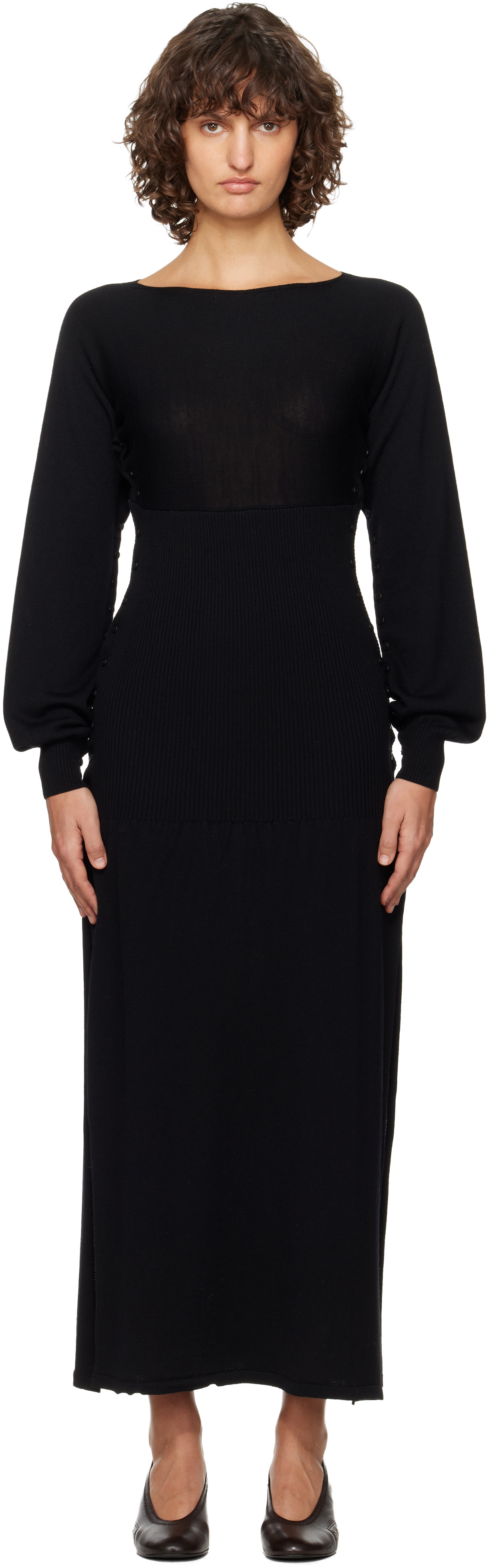 rib knit black dress Solid Rib Knit Scoop Neck Mini Tank Dress main image 0
