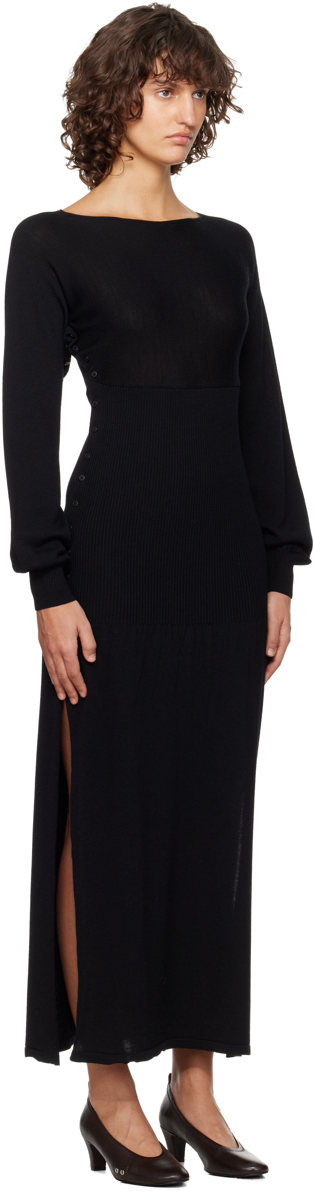 Paloma Wool: Black Fa Midi Dress | SSENSE